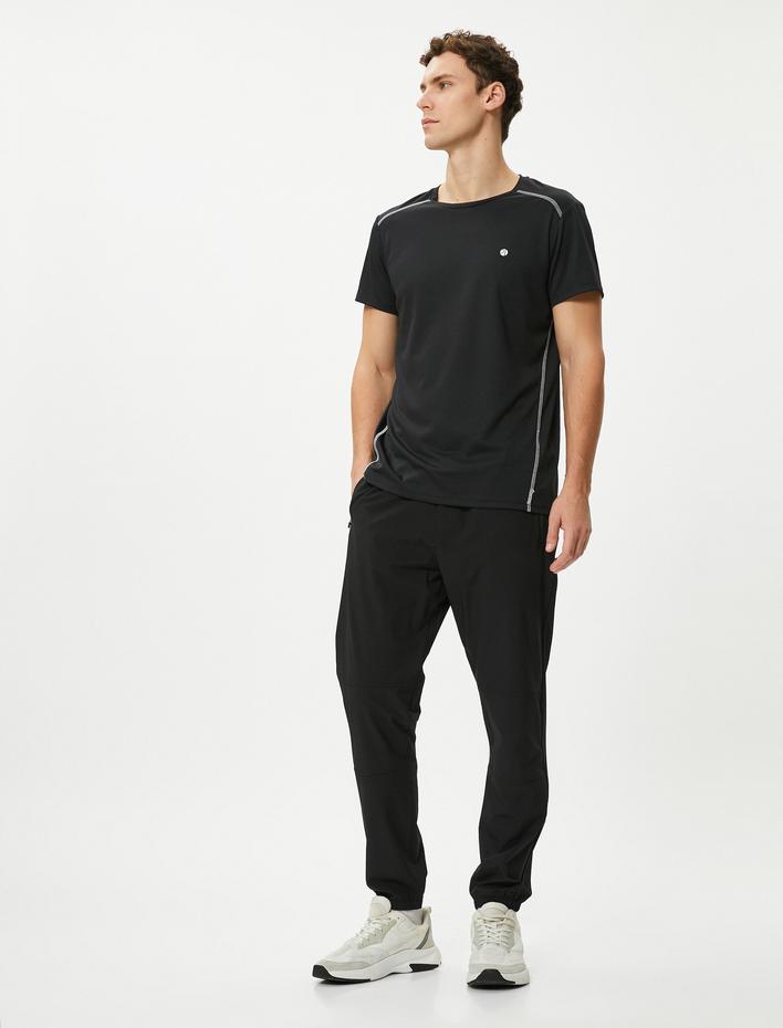  Jogger Eşofman Altı Beli Lastikli Fermuar Cep Detaylı