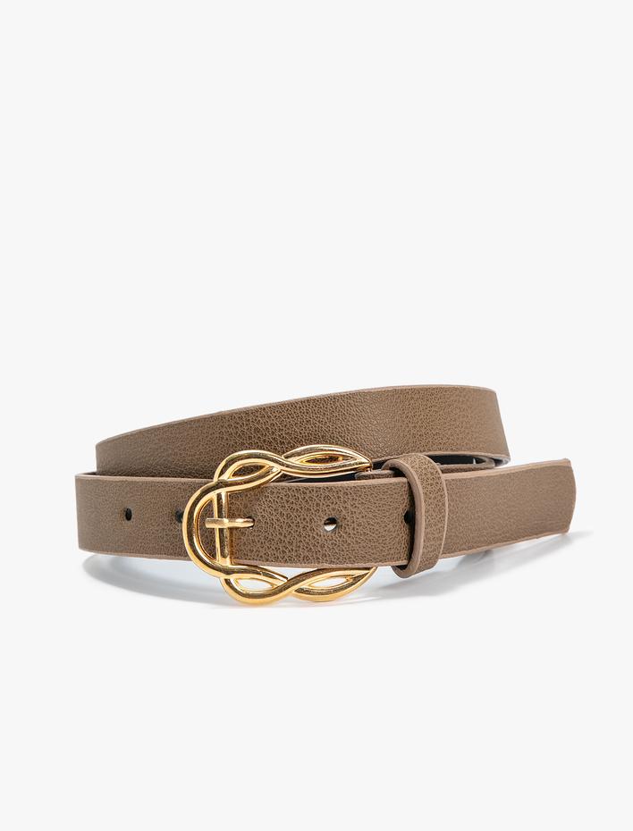 Kadın Kemer Suni Deri Metal Toka Detaylı