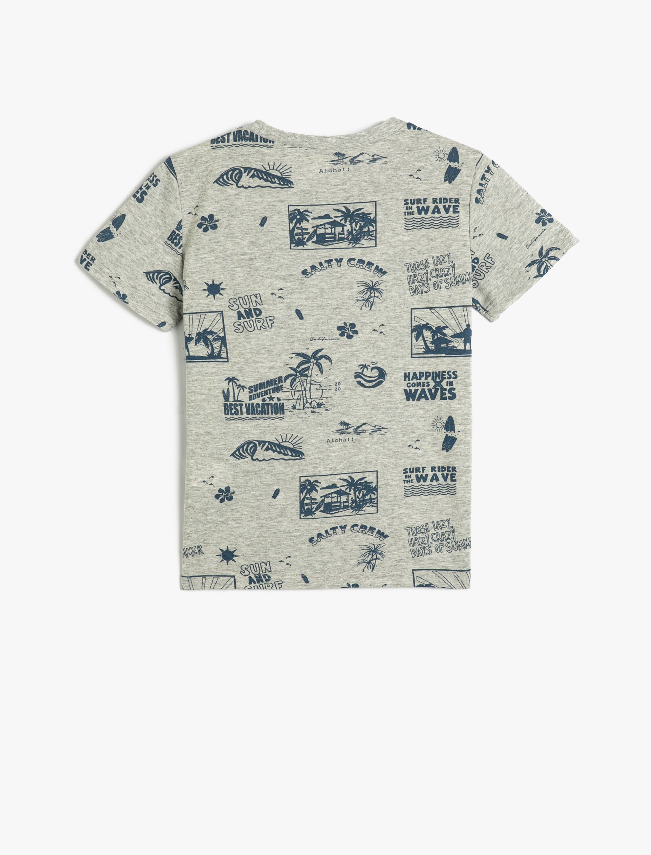  Erkek Çocuk Tişört Baskılı Kısa Kollu Bisiklet Yaka