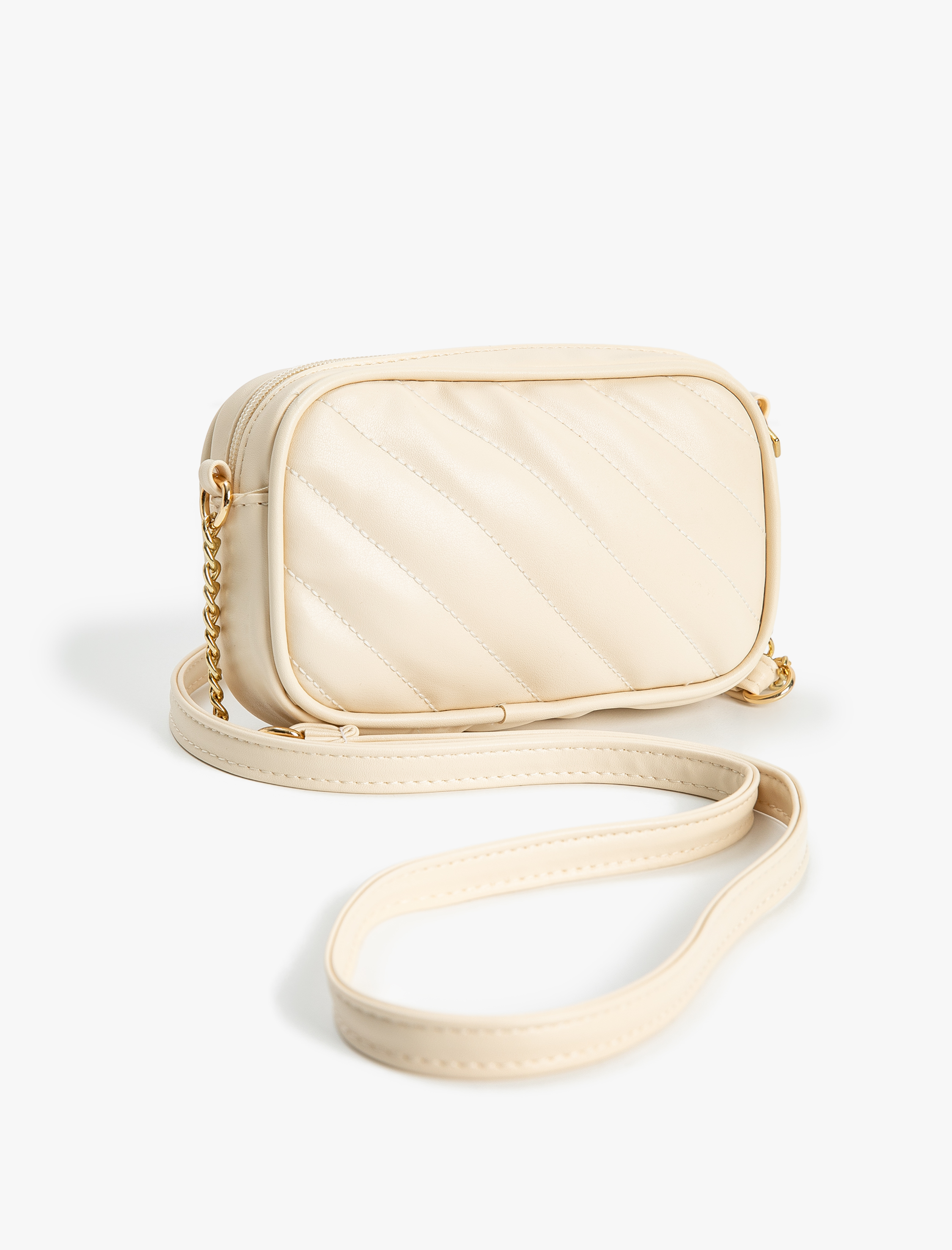  Kadın Çapraz Çanta Suni Deri Zincirli Kapitoneli Fermuarlı Askılı