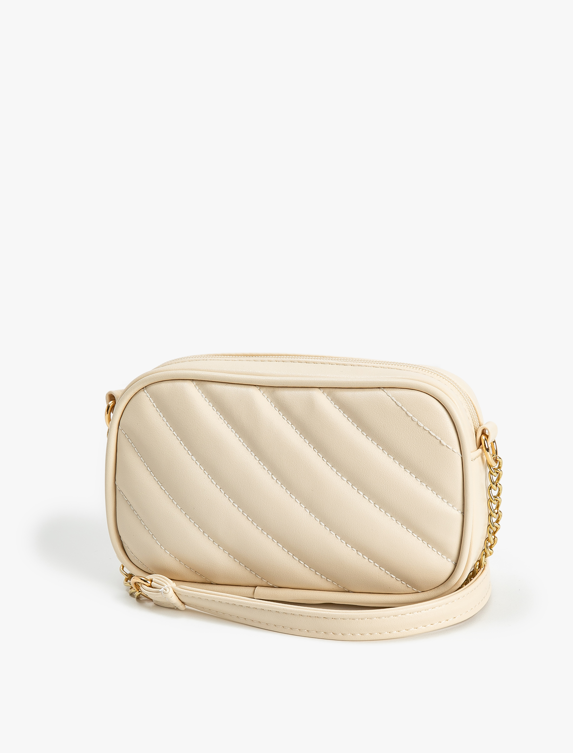  Kadın Çapraz Çanta Suni Deri Zincirli Kapitoneli Fermuarlı Askılı