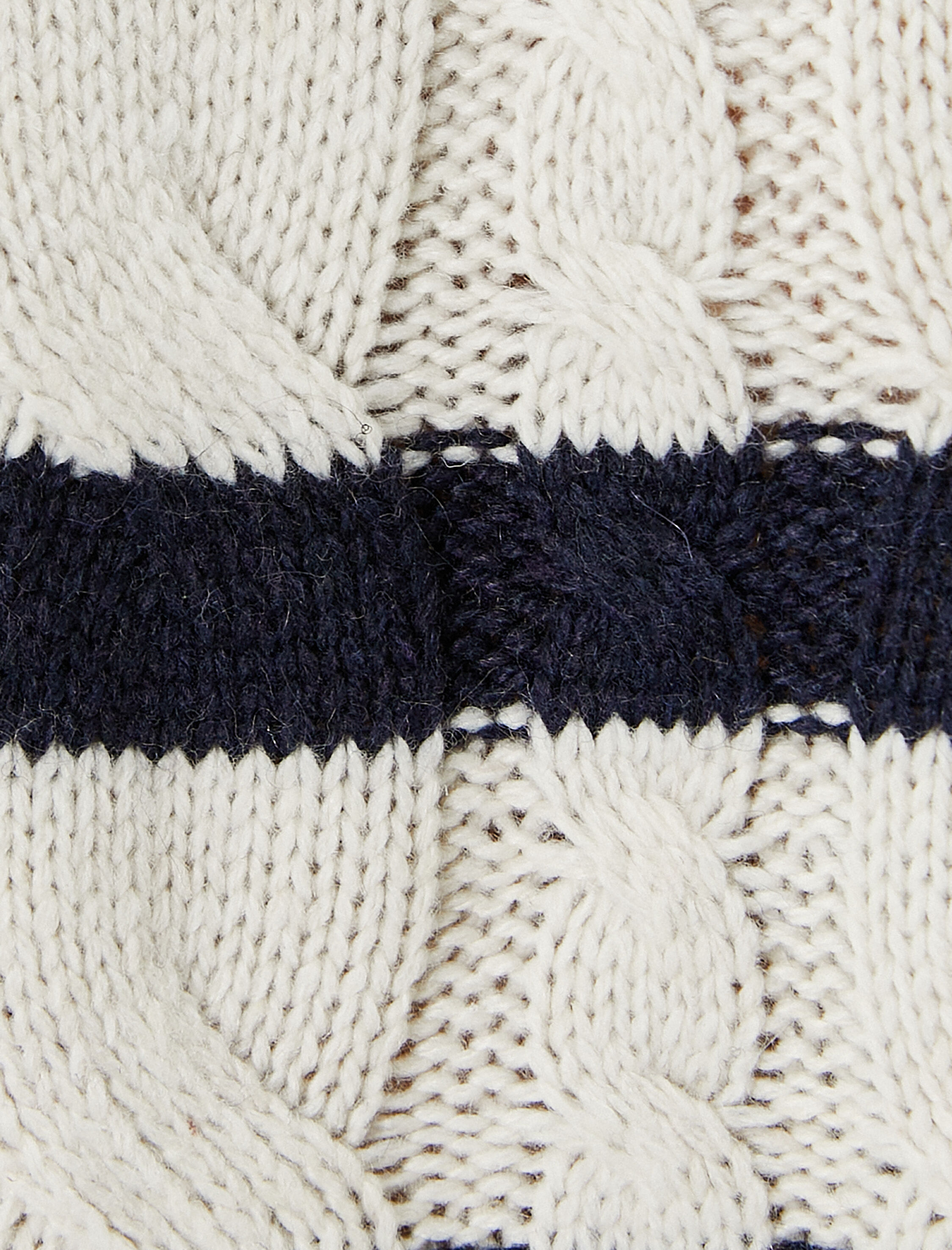   Crop Triko Kazak Bisiklet Yaka Uzun Kollu Saç Örgüsü Motifli