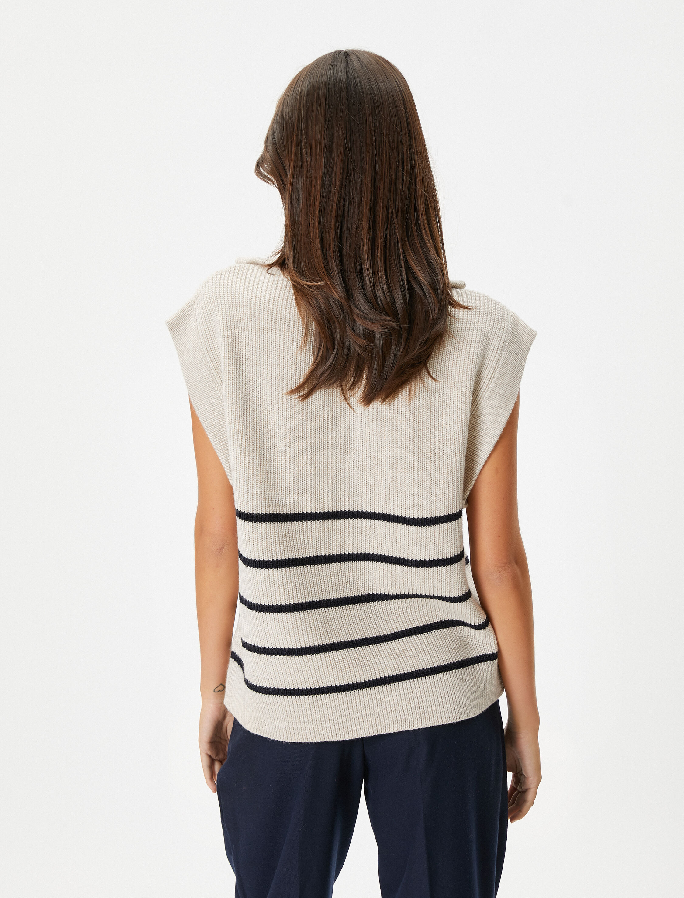   Oversize Süveter Yarım Fermuarlı Dik Yaka Örgü