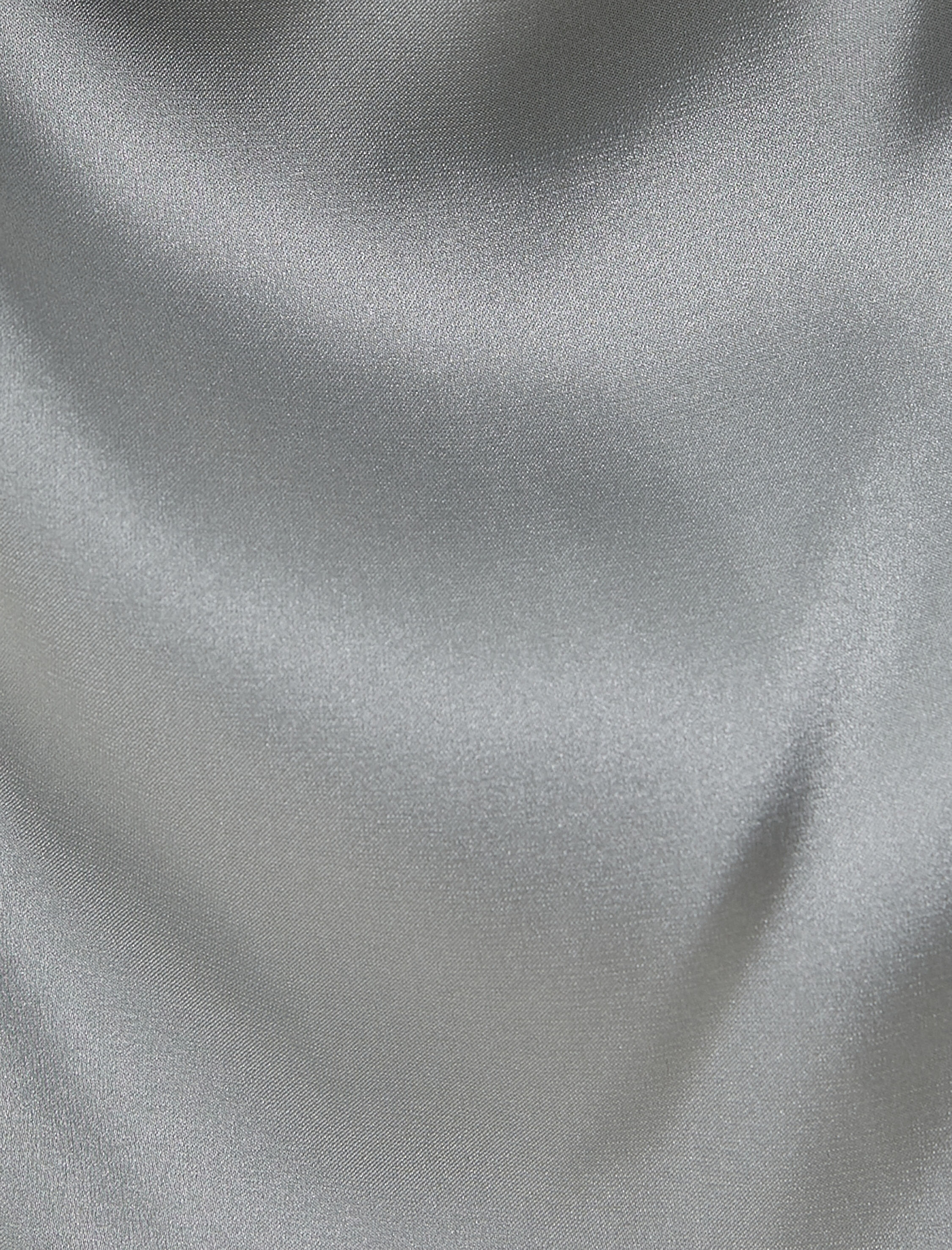   Saten Bluz Drape Yaka Uzun Kollu