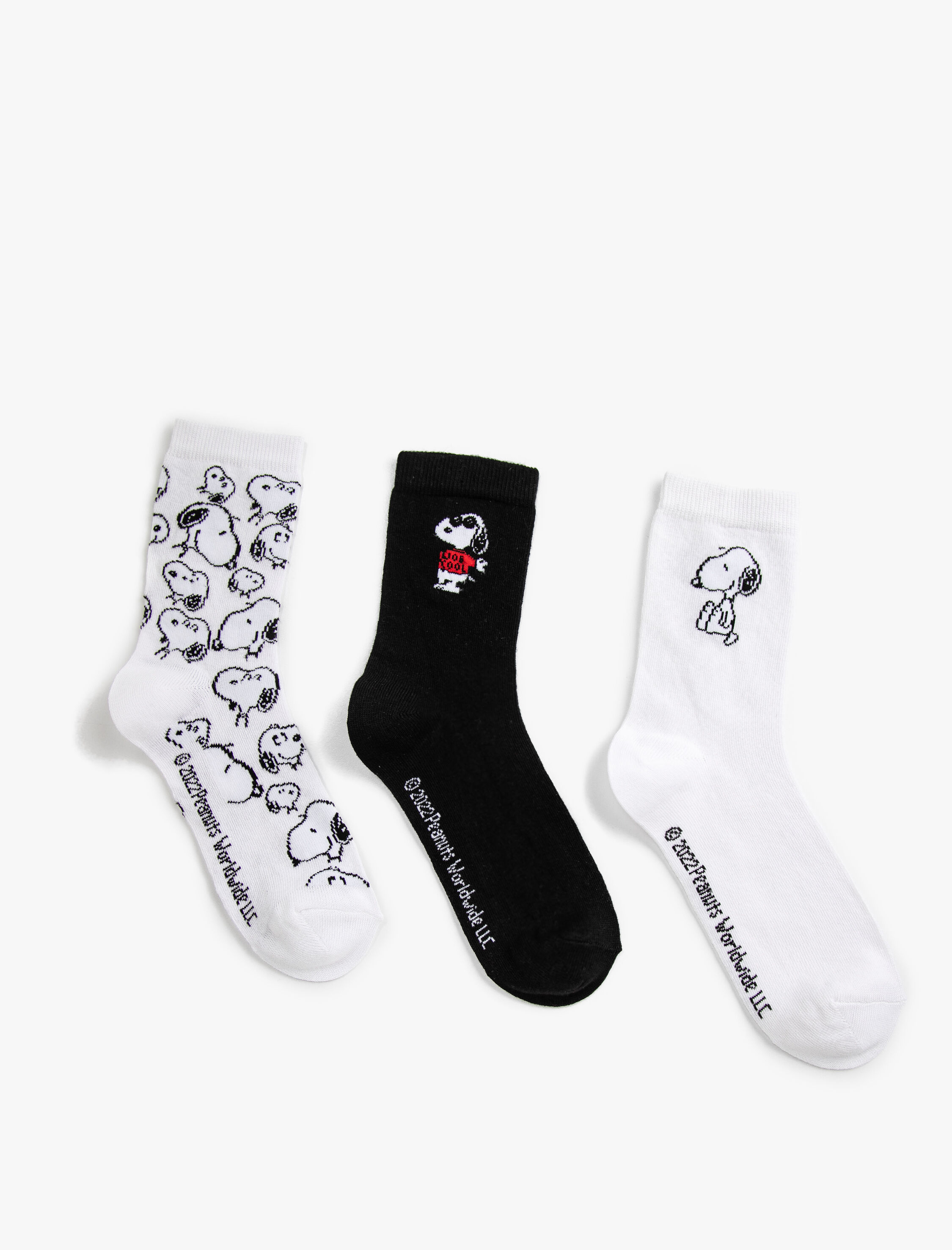  Kadın 3'lü Snoopy Lisanslı Soket Çorap