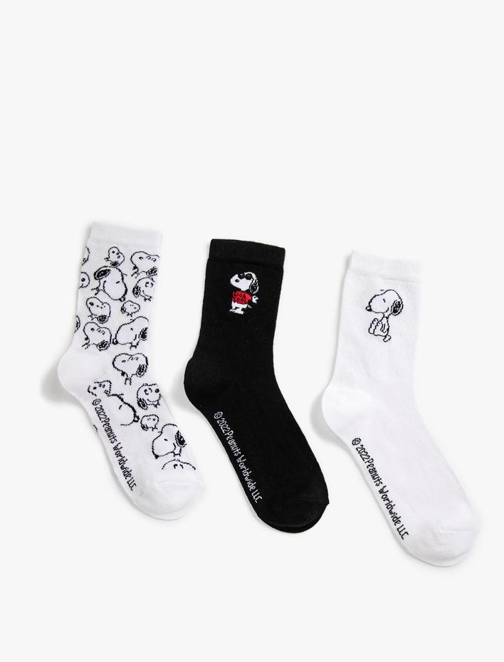 Kadın 3'lü Snoopy Lisanslı Soket Çorap