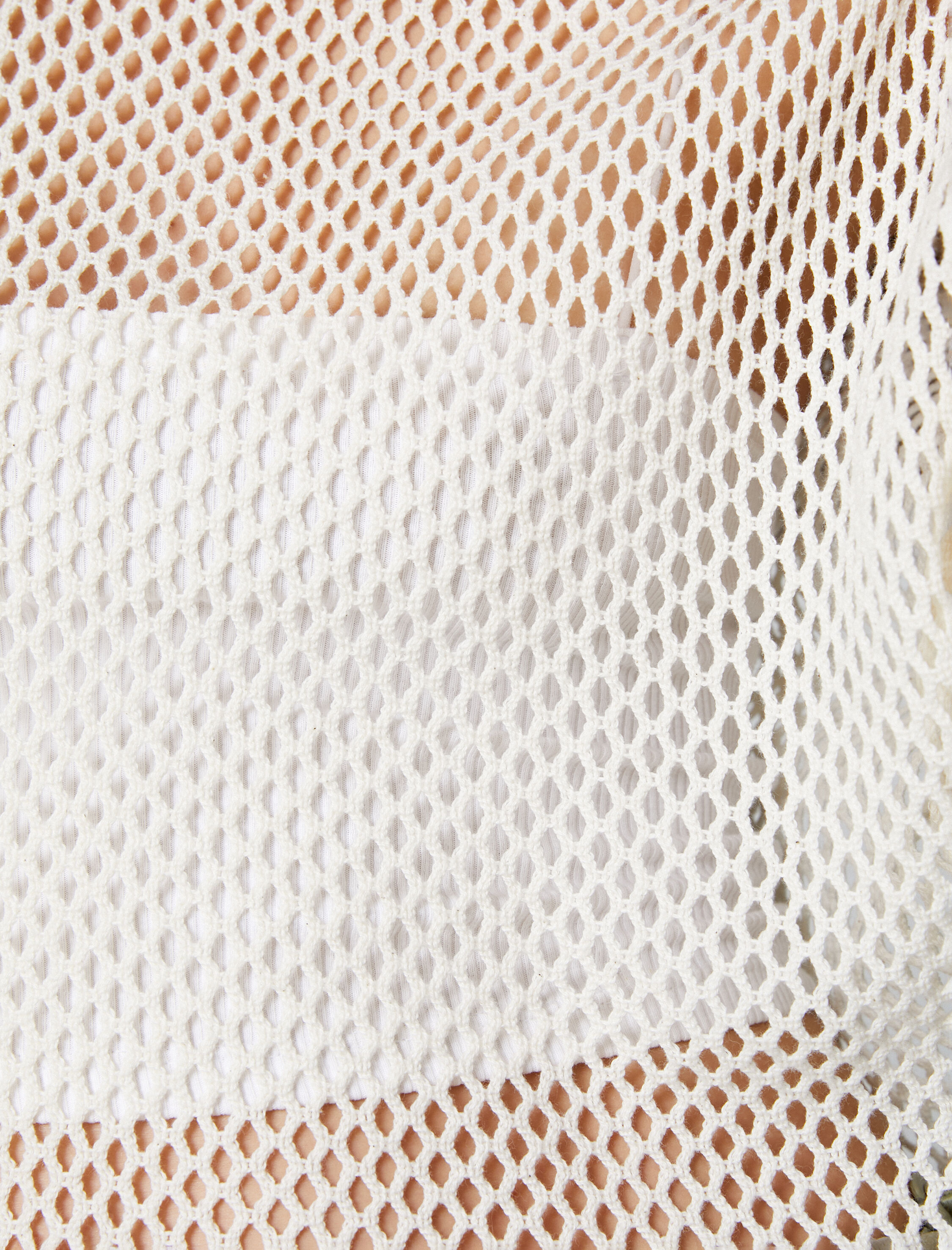   Crop Ajurlu Tişört Uzun Kollu Bisiklet Yaka