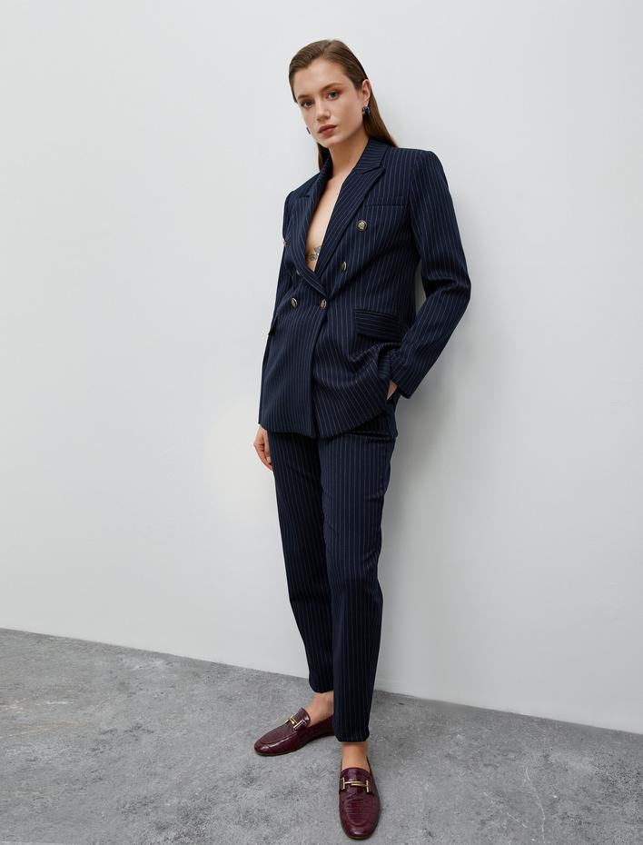  Havuç Pantolon Beli Bağcıklı Cep Detaylı