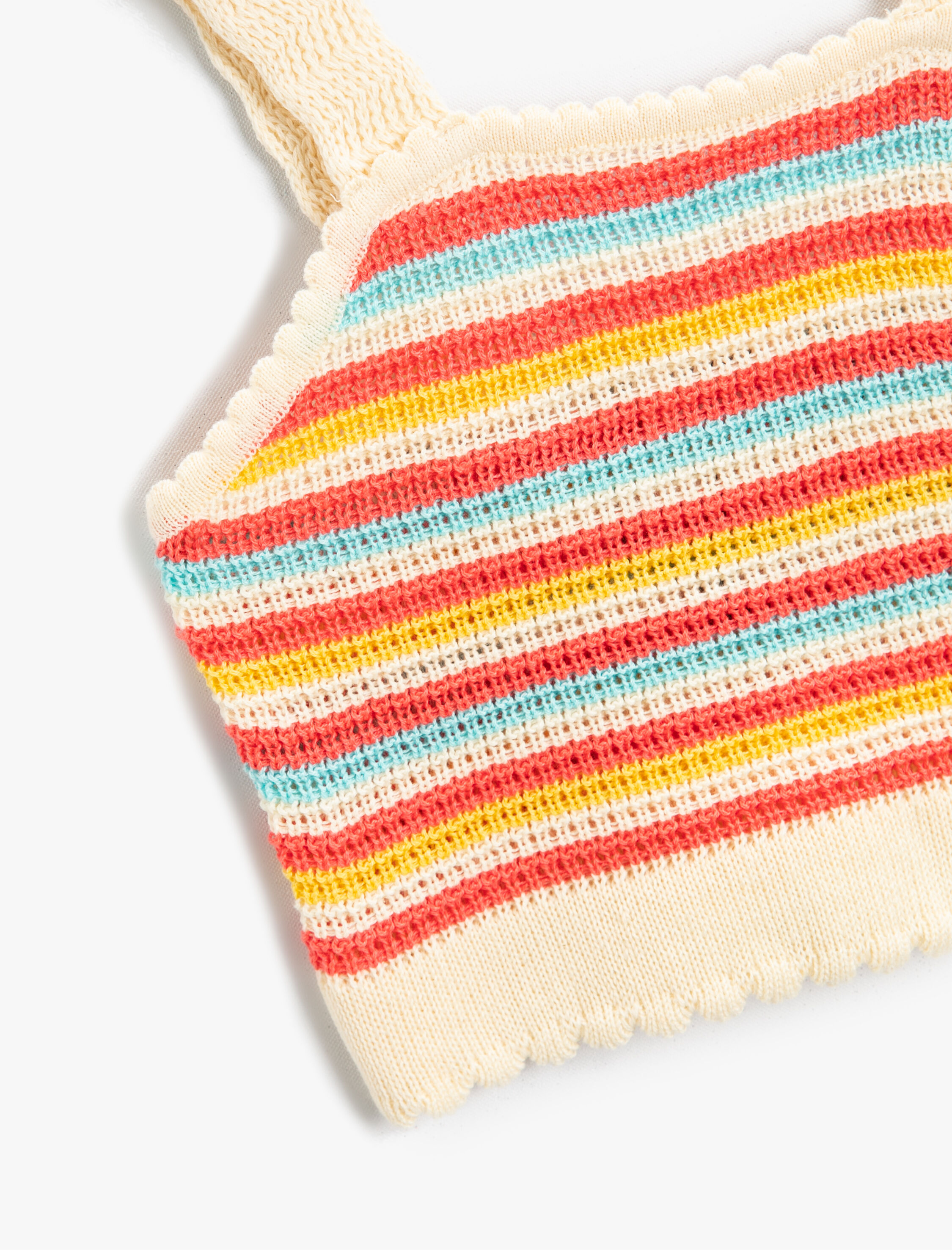  Kız Çocuk Desenli Crop Triko Atlet