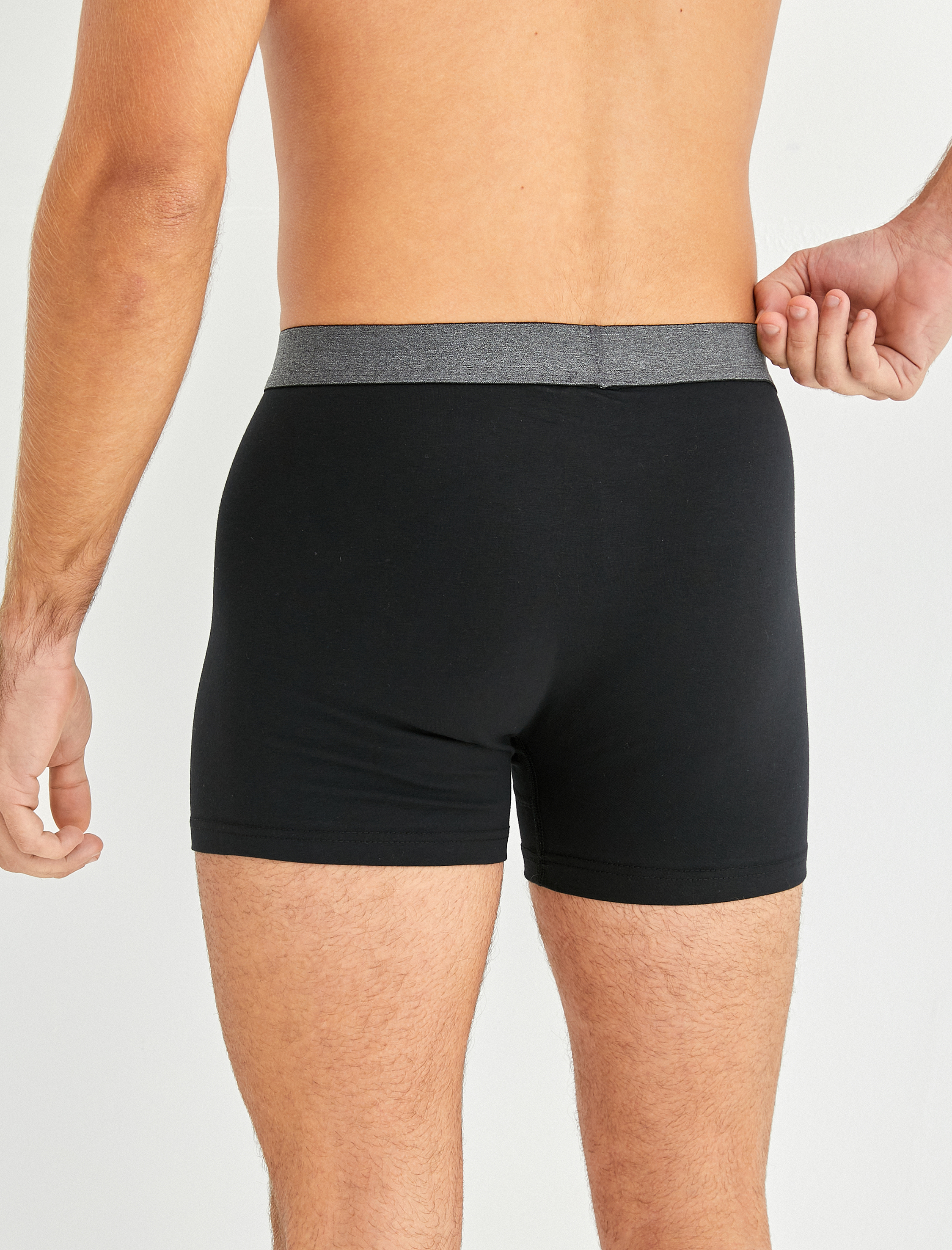   Basic 3'lü Boxer Seti Pamuklu Beli Lastikli