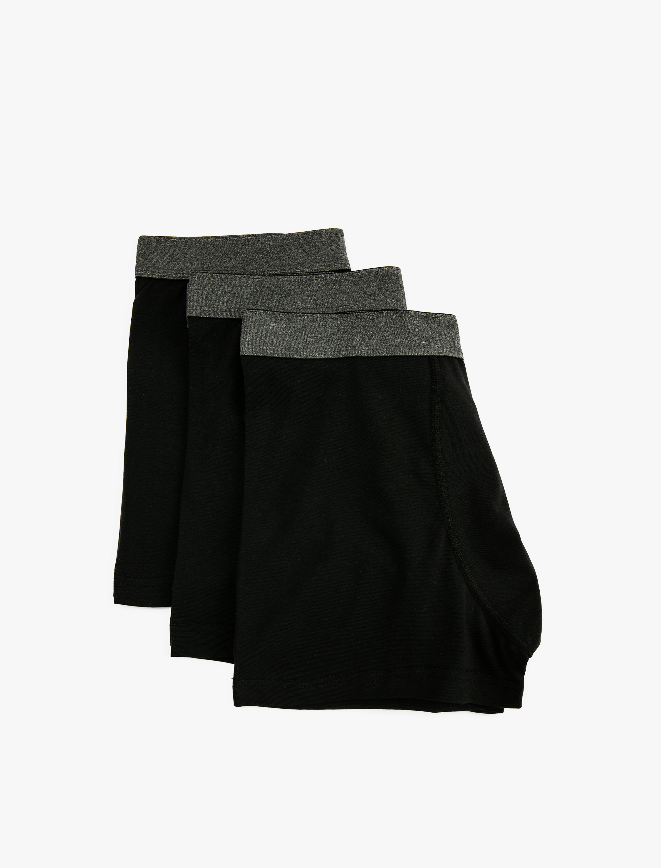   Basic 3'lü Boxer Seti Pamuklu Beli Lastikli