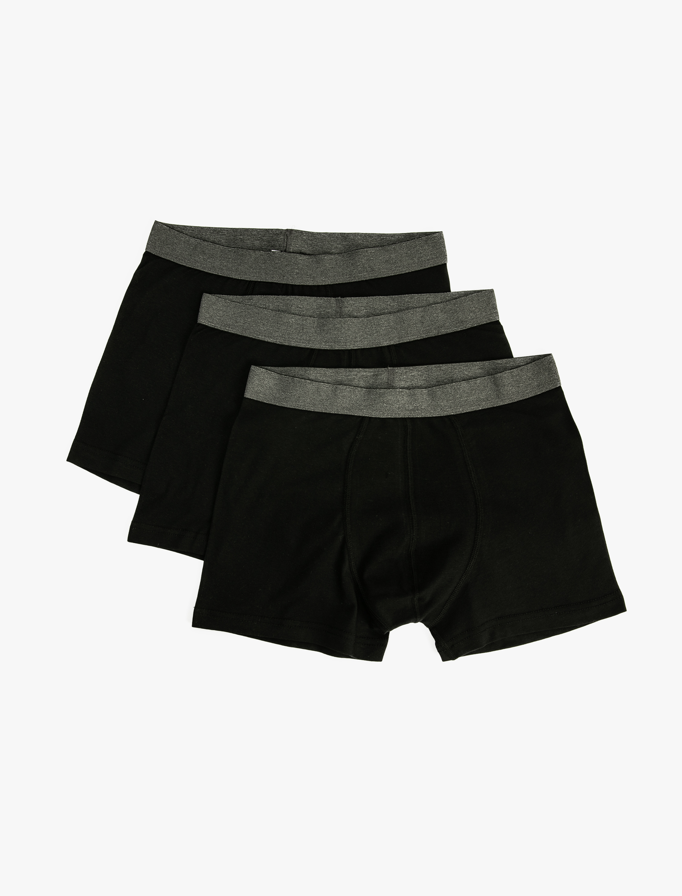   Basic 3'lü Boxer Seti Pamuklu Beli Lastikli