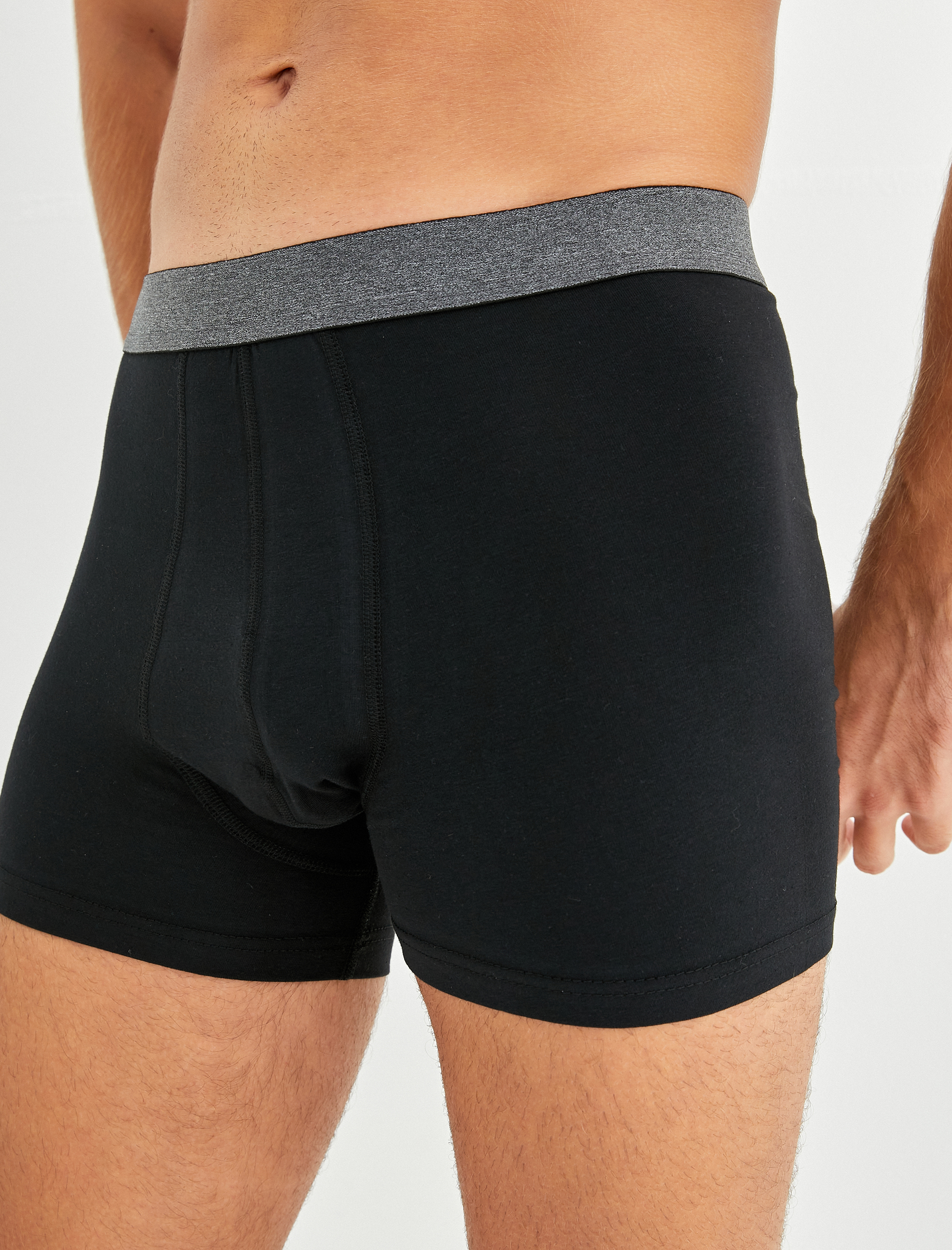   Basic 3'lü Boxer Seti Pamuklu Beli Lastikli