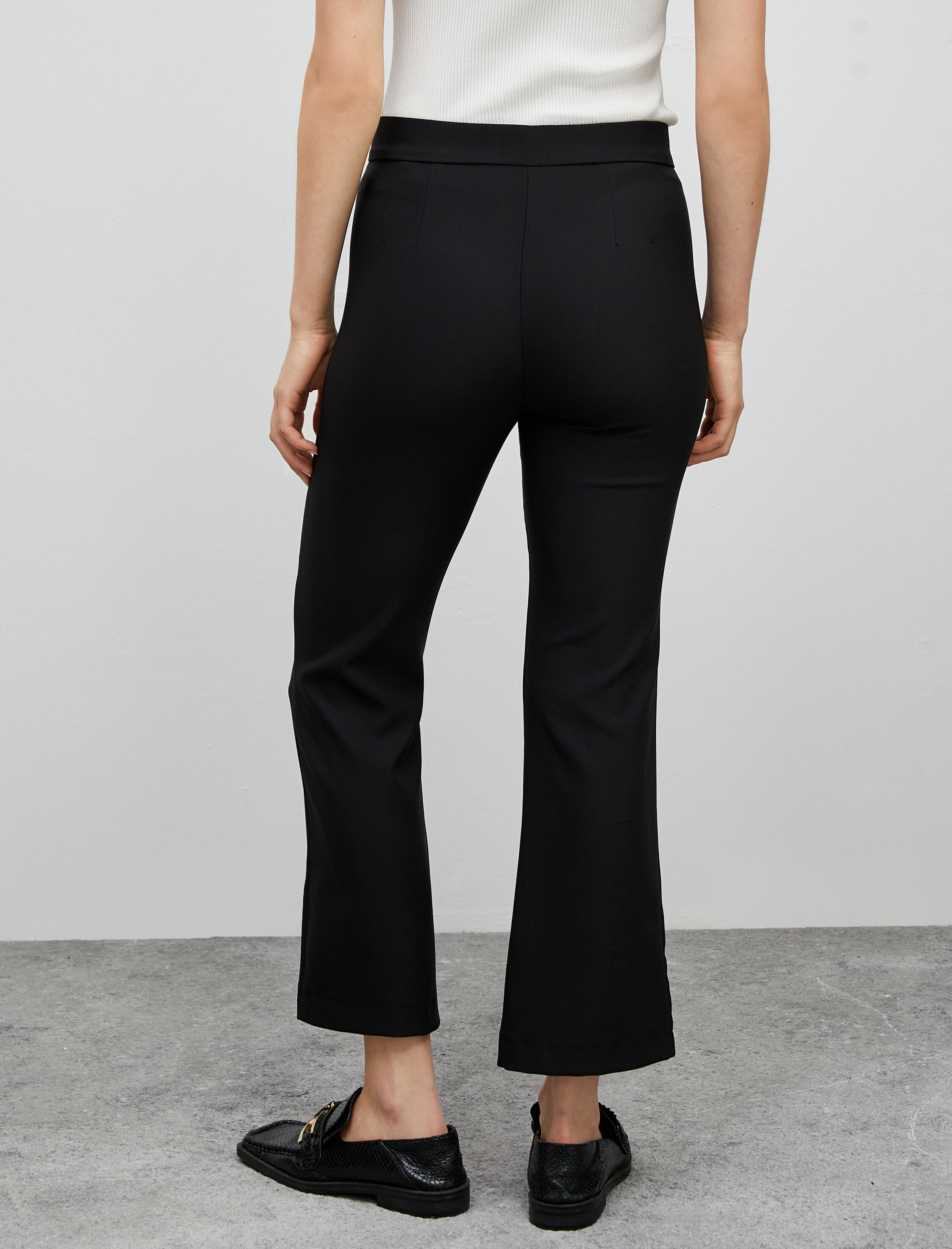  Crop İspanyol Paça Kumaş Pantolon