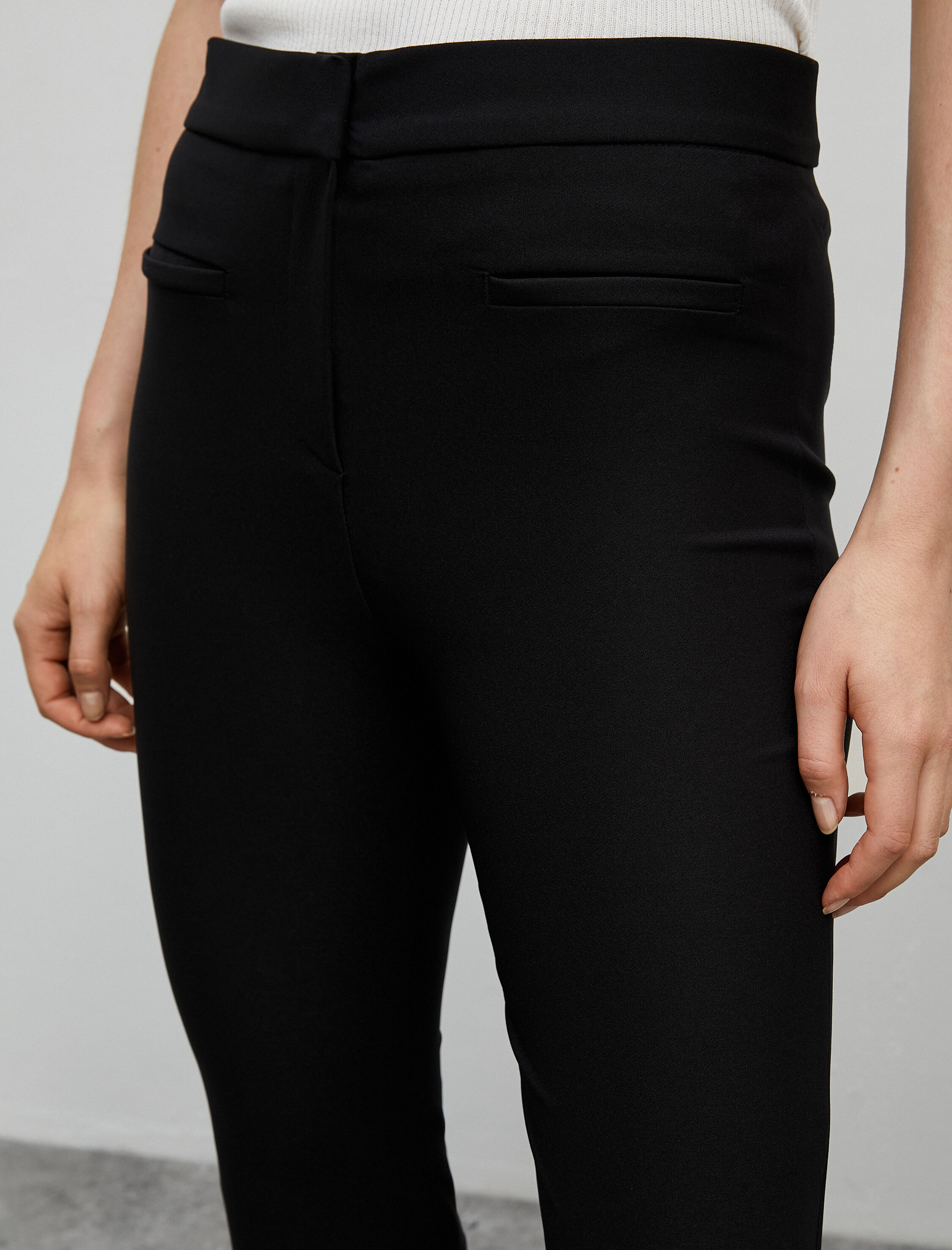   Crop İspanyol Paça Kumaş Pantolon