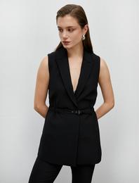 Blazer Yelek Kemer Detaylı