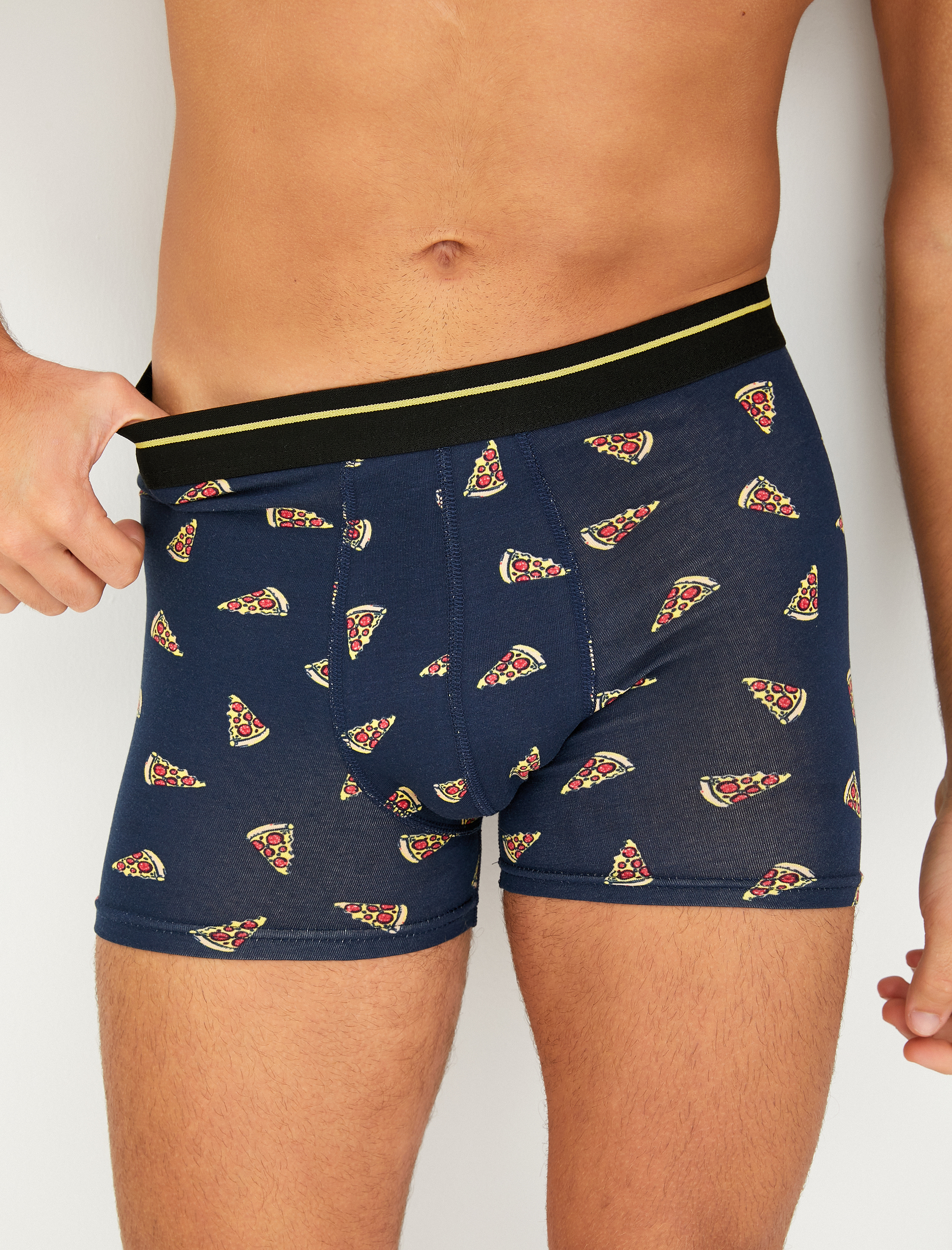   3'lü Boxer Seti Pizza Baskılı Çok Renkli