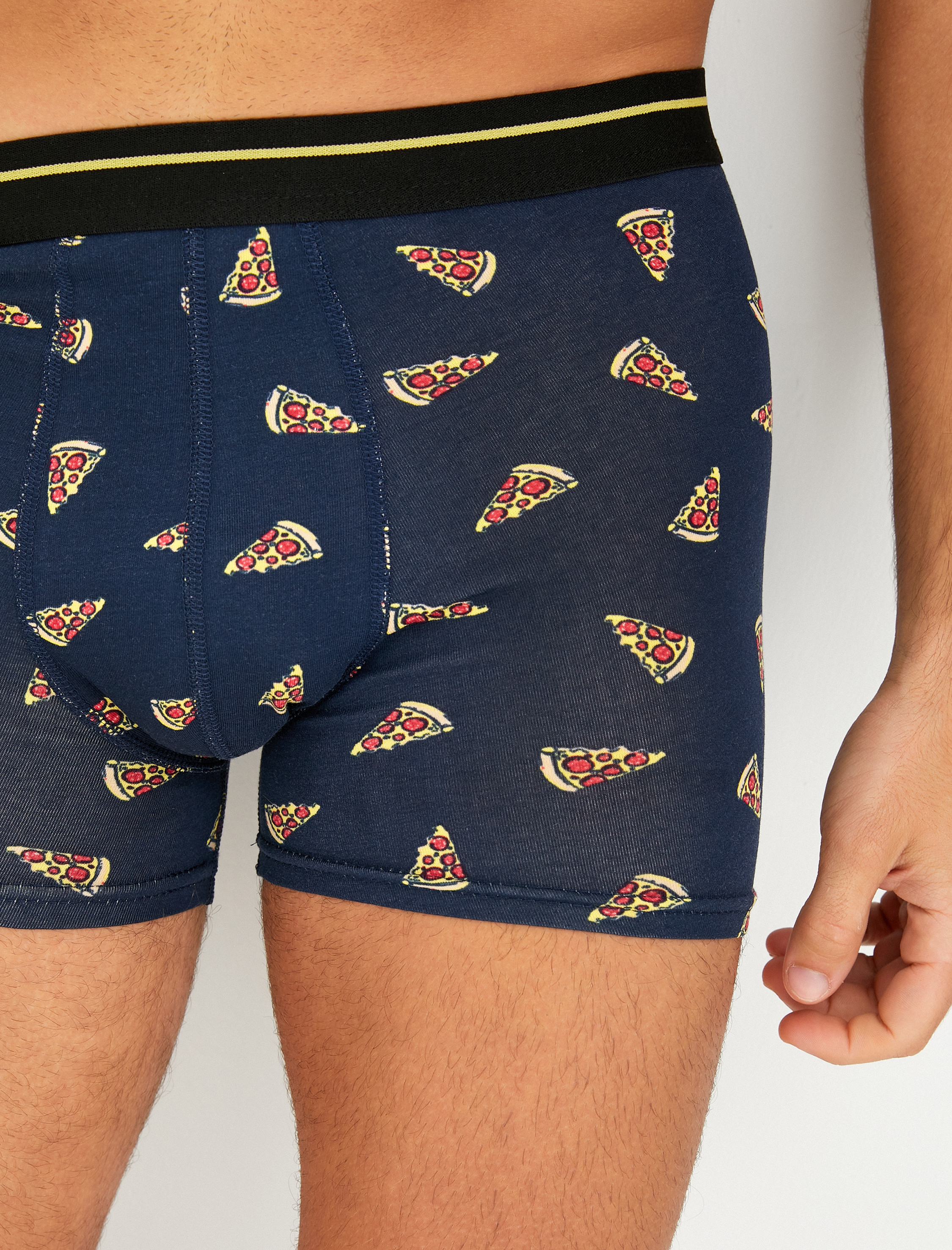   3'lü Boxer Seti Pizza Baskılı Çok Renkli