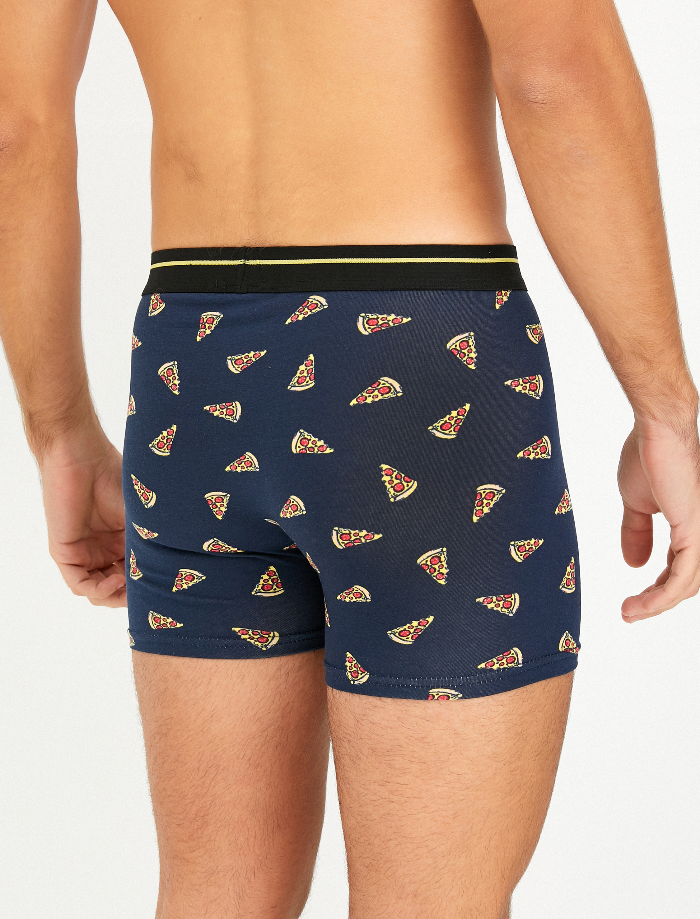   3'lü Boxer Seti Pizza Baskılı Çok Renkli