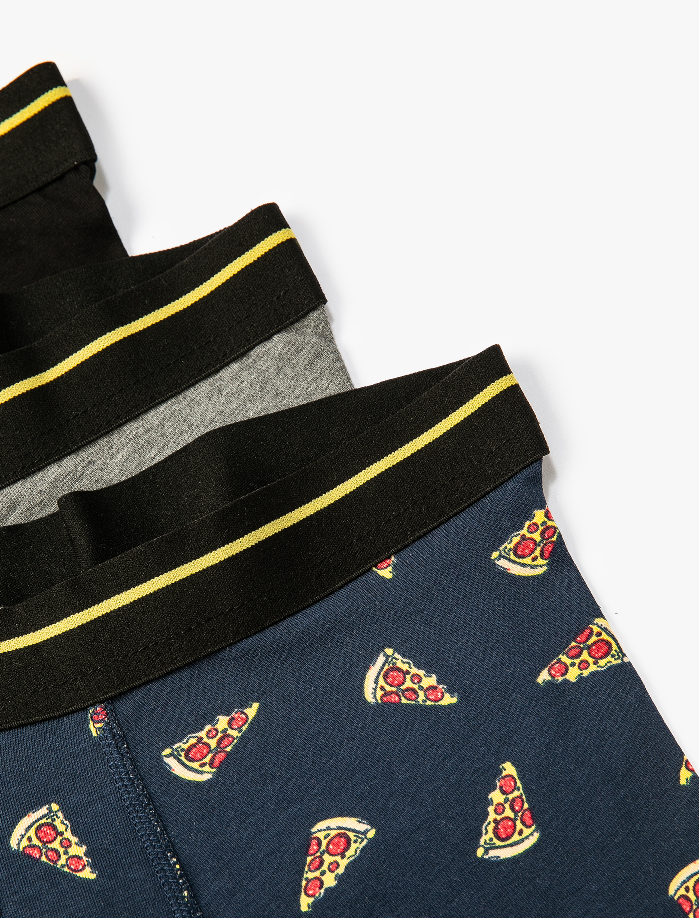   3'lü Boxer Seti Pizza Baskılı Çok Renkli