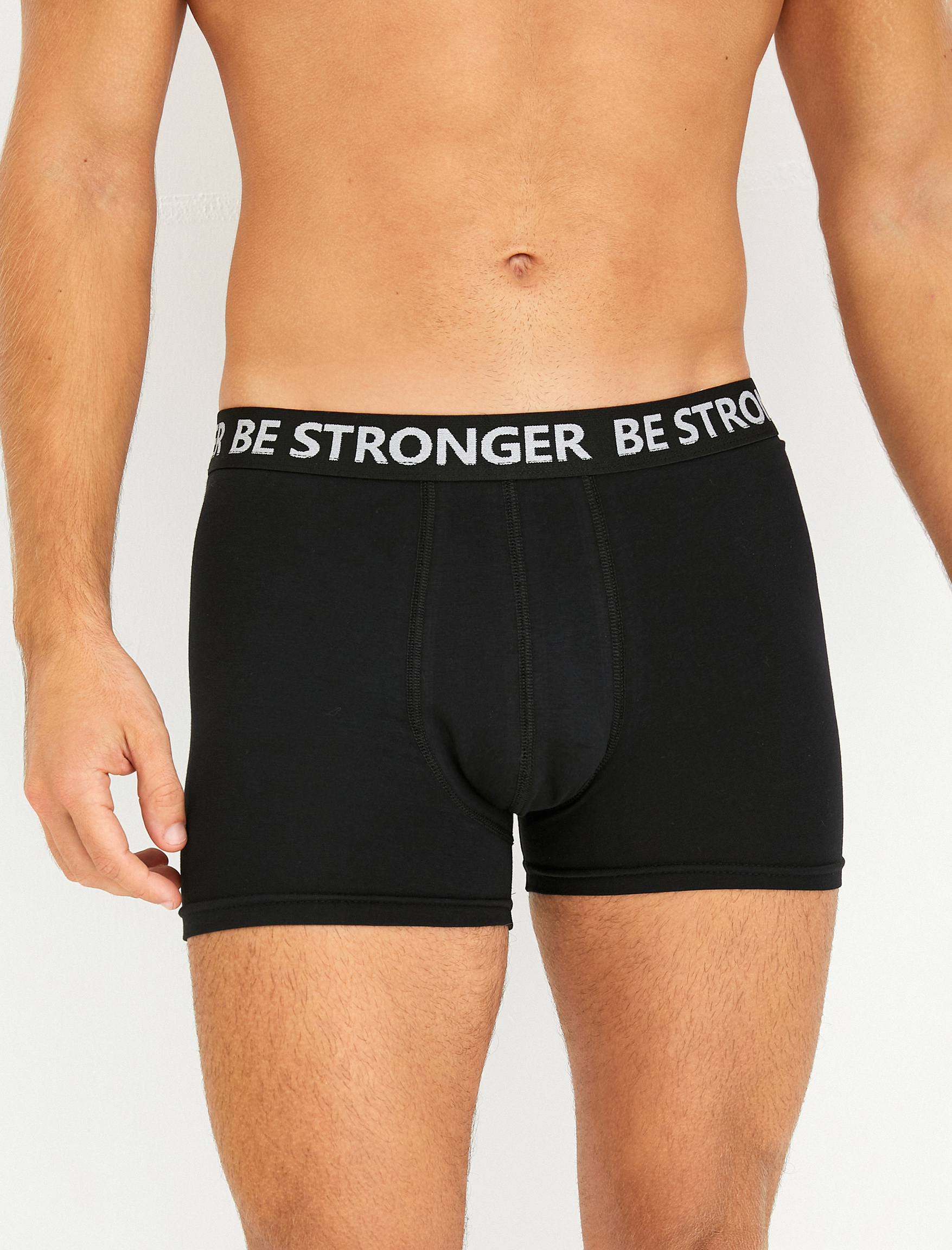   3'lü Boxer Seti Slogan Baskılı Çok Renkli