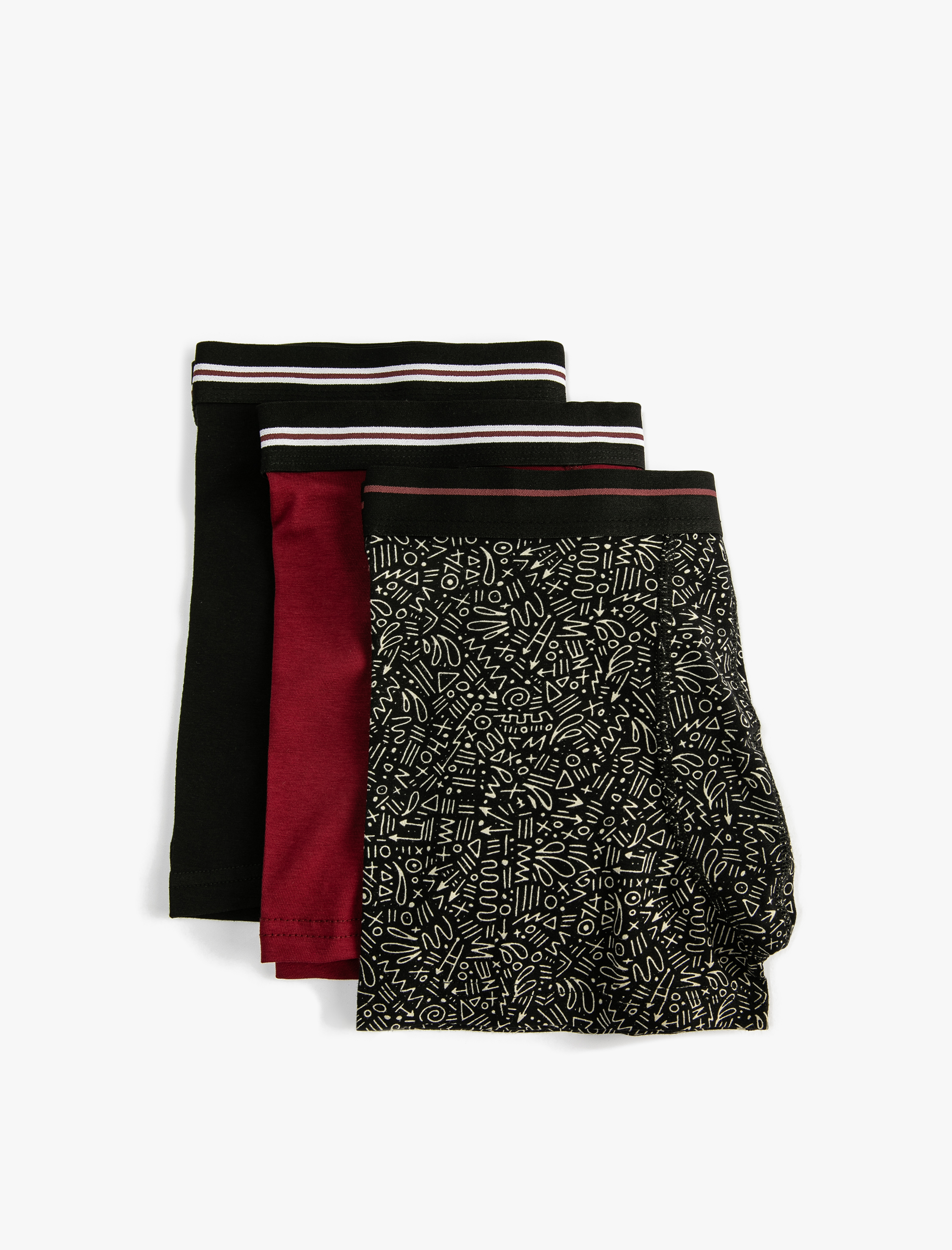   3'lü Boxer Seti Baskılı Çok Renkli