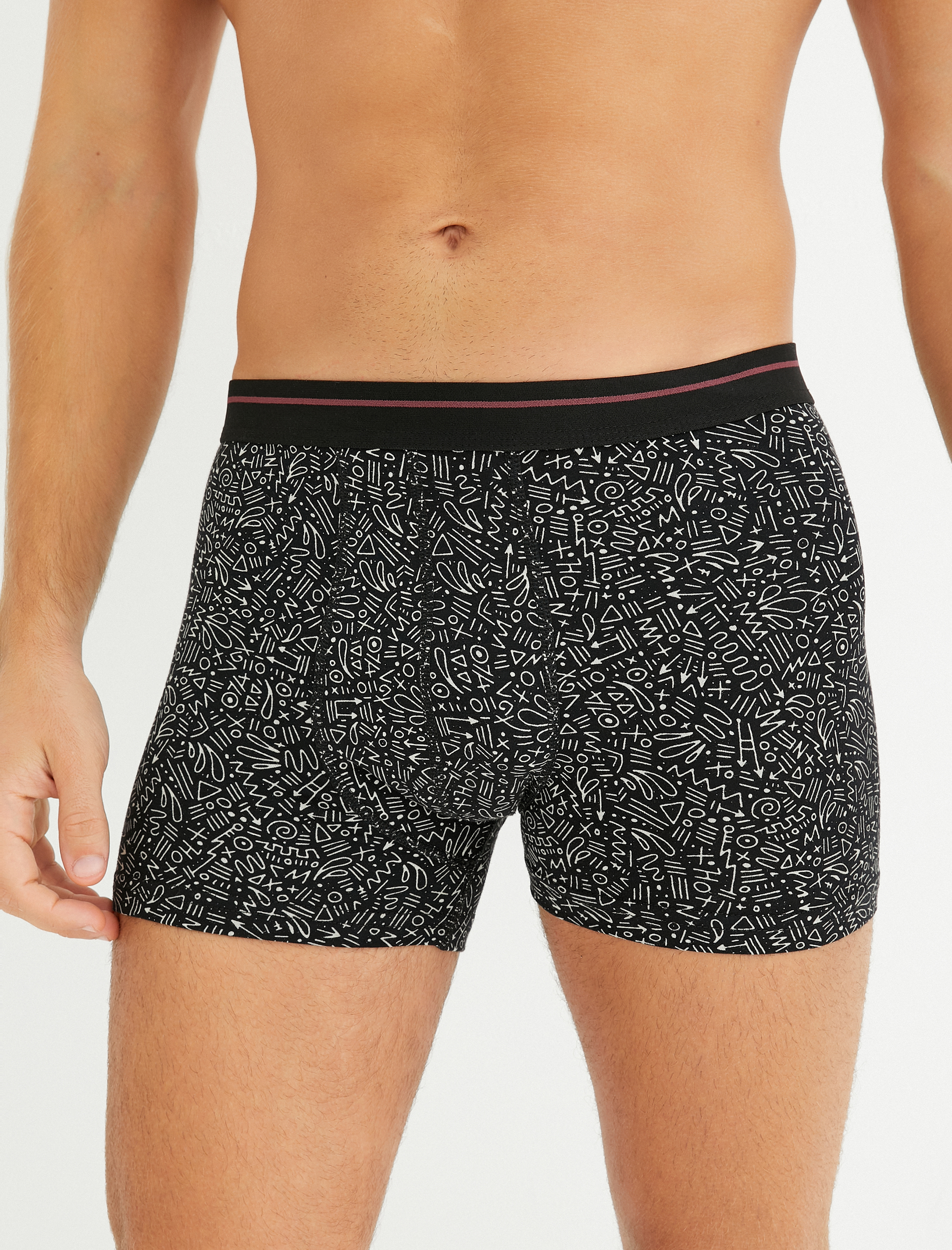   3'lü Boxer Seti Baskılı Çok Renkli