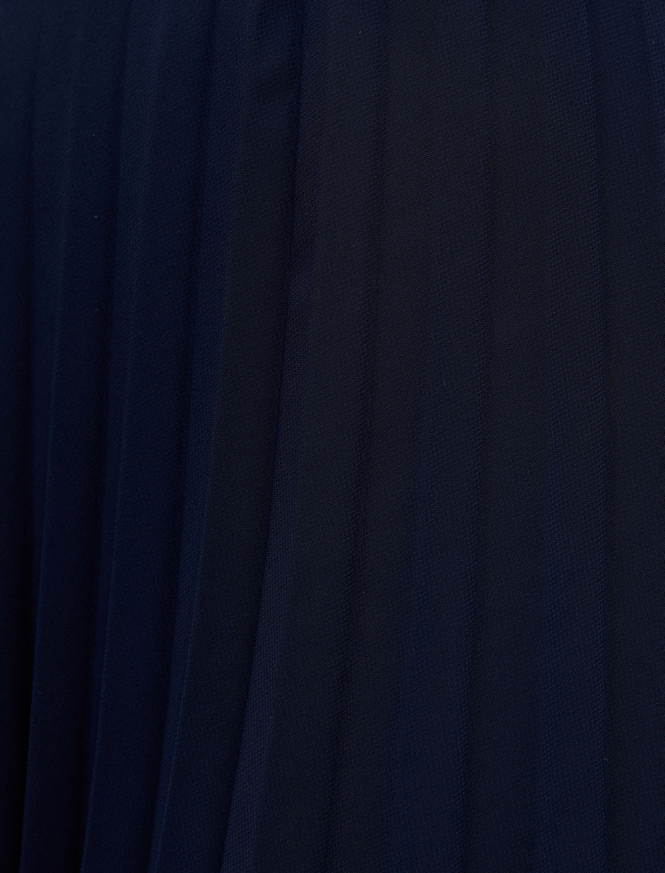   Midi Pileli Etek Lastikli Yüksek Bel Astarlı