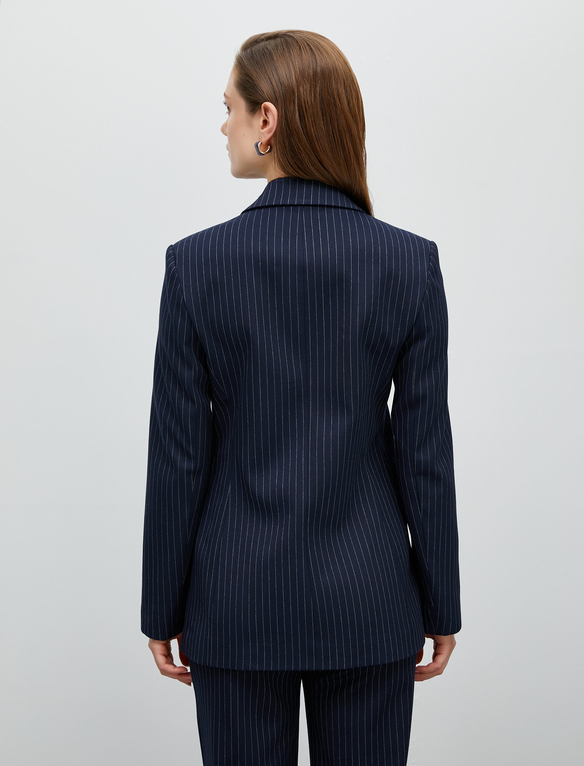   Blazer Ceket Kruvaze Düğmeli Cepli