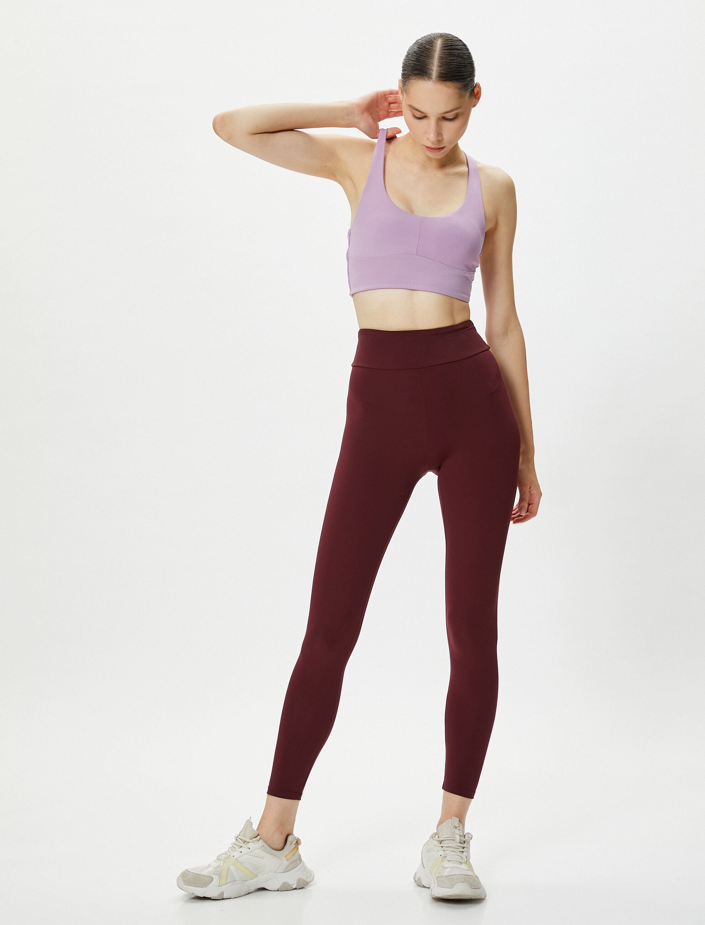   Spor Yoga Tayt Yüksek Bel Tuşe Yumuşak Dokulu