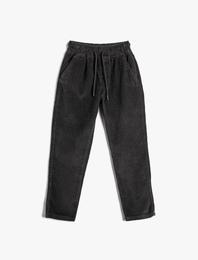 Basic Pamuklu Pantolon Beli Bağlamalı Cep Detaylı