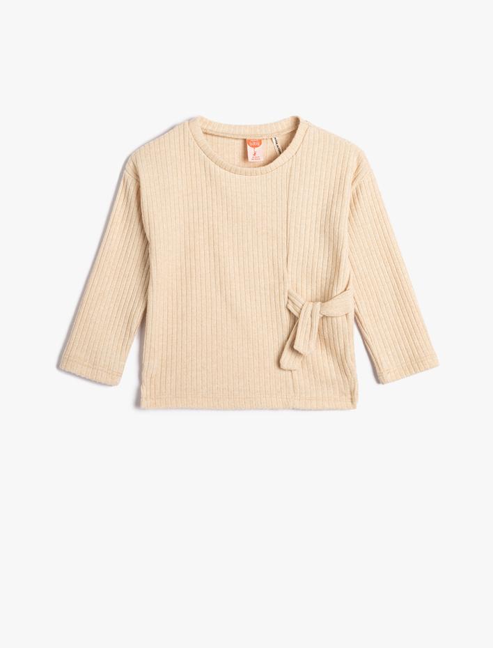 Kız Bebek Basic Ribanalı Uzun Kollu Tişört