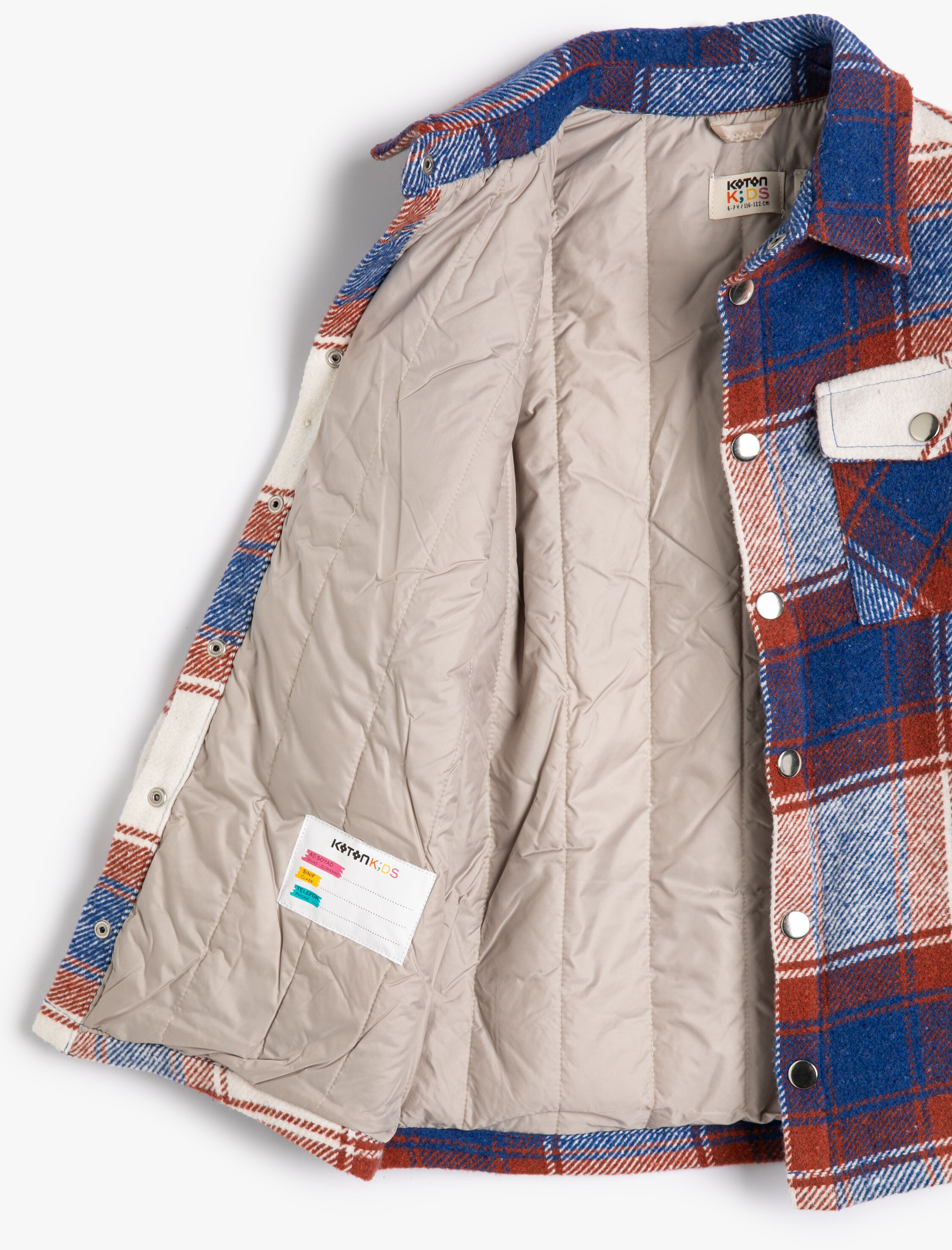  Erkek Çocuk Gömlek Ceket Cep Detaylı Uzun Kollu Çıtçıt Kapamalı