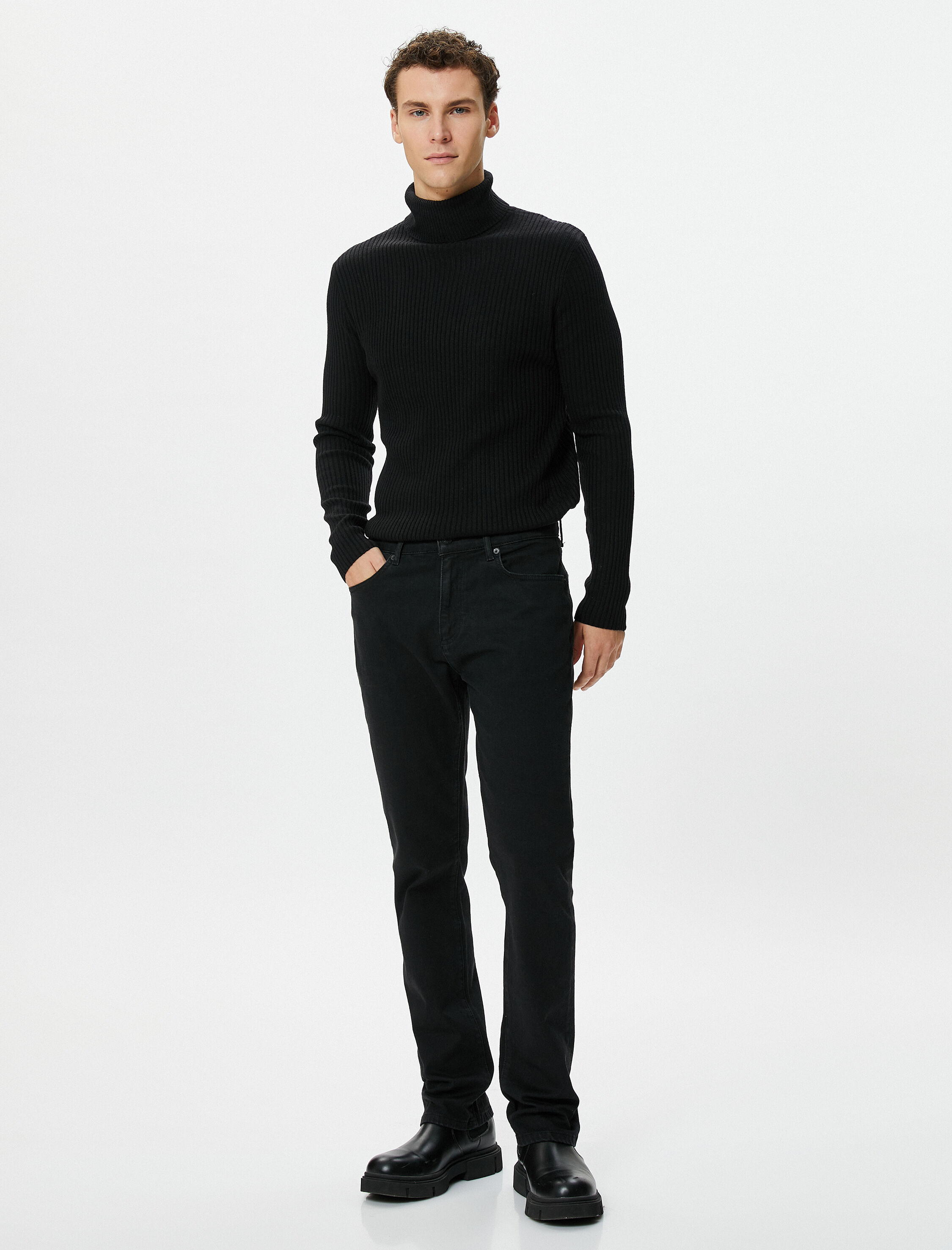   Straight Fit Boru Paça Kot Pantolon - Mark Jean