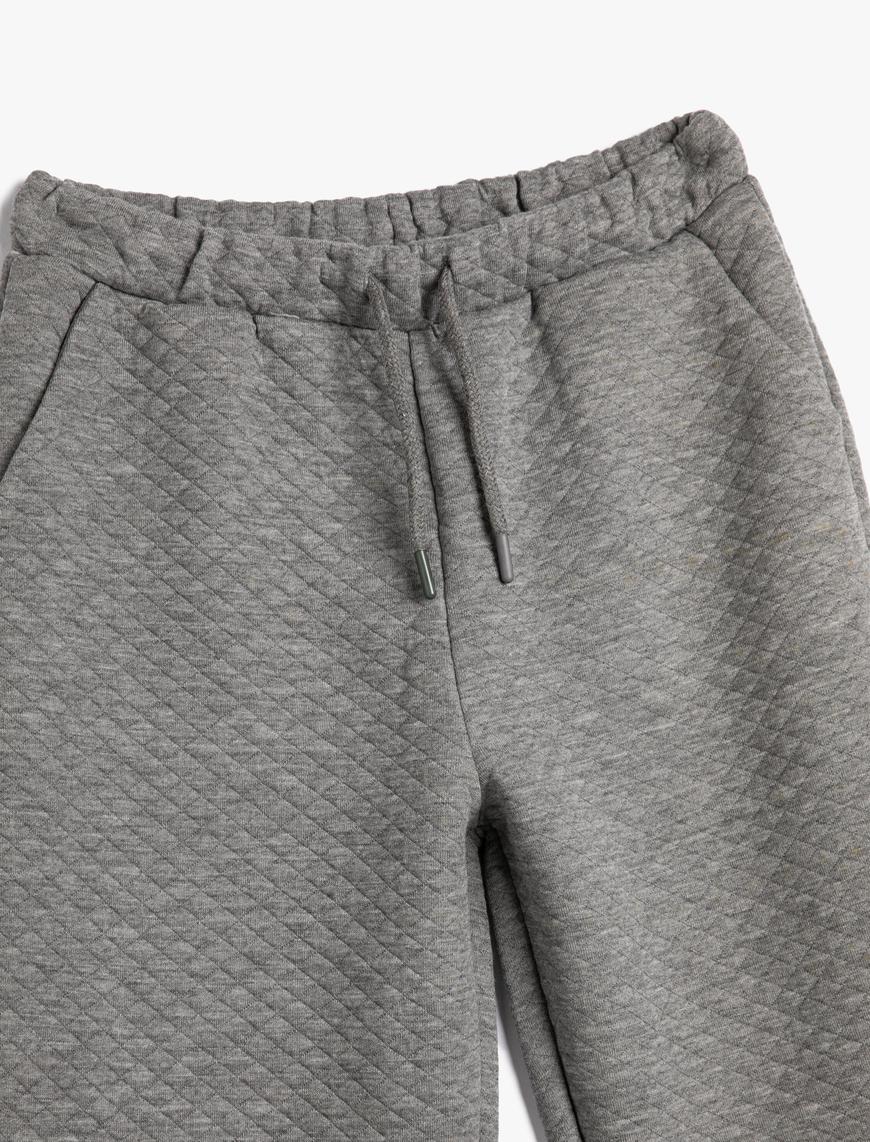  Erkek Çocuk Basic Jogger Eşofman Altı Beli Bağlamalı Cepli