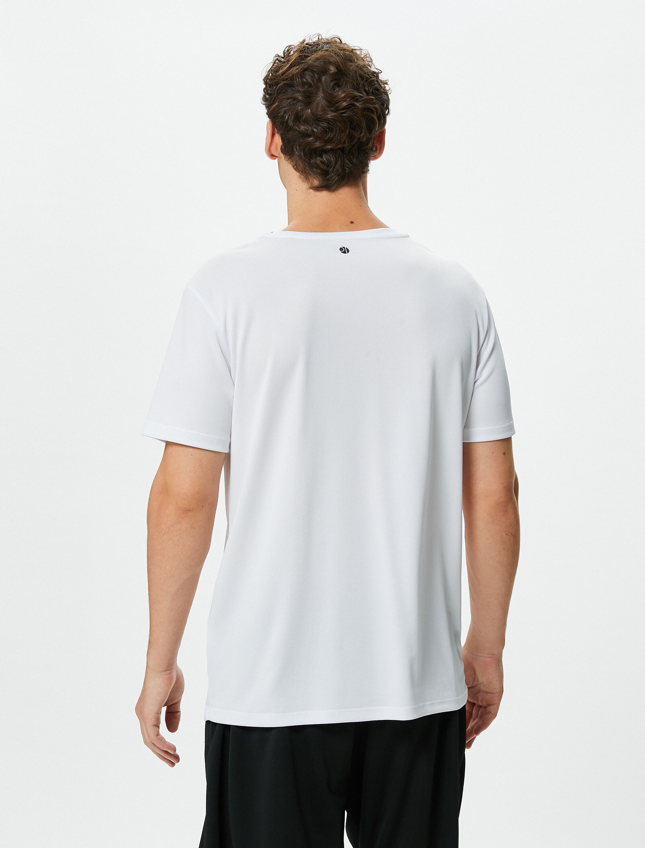   Spor Tişört Slogan Baskılı Kısa Kollu Bisiklet Yaka