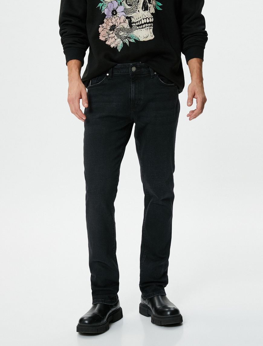   Straight Fit Boru Paça Kot Pantolon - Mark Jean