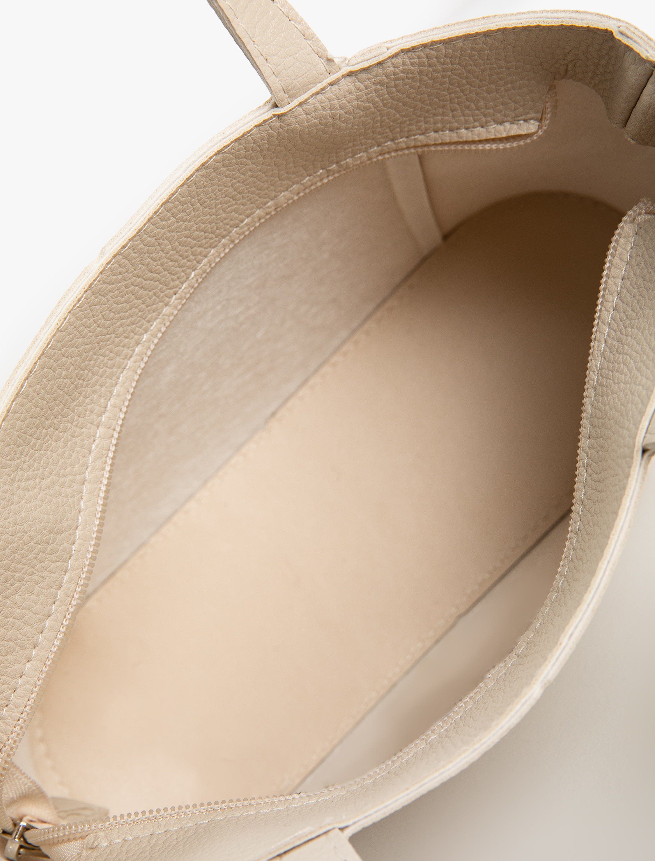  Kadın Tote Omuz Çantası Suni Deri Fermuarlı