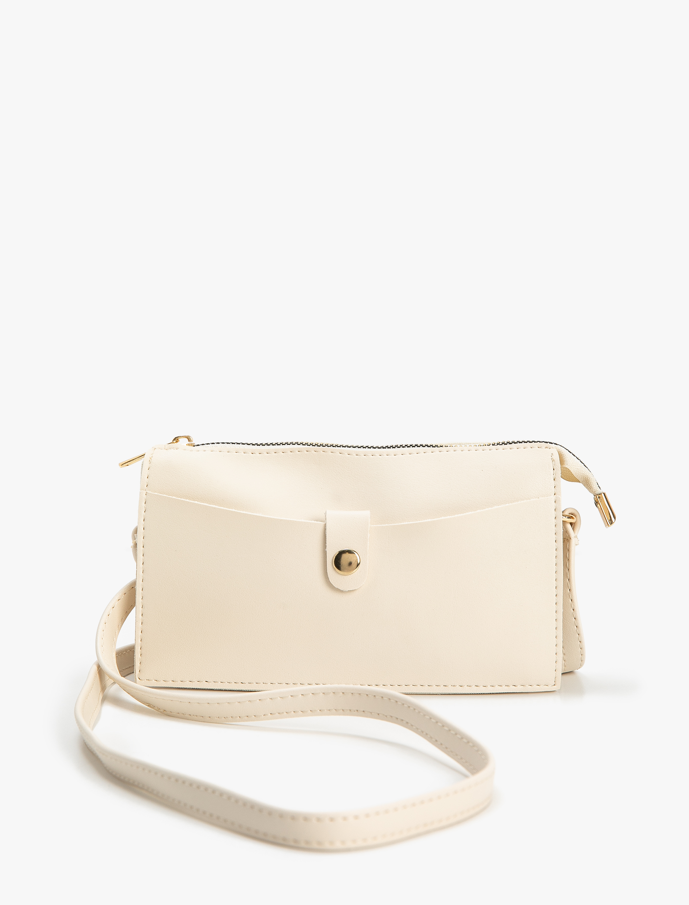  Kadın Çapraz Çanta Suni Deri Fermuarlı Çıtçıtlı