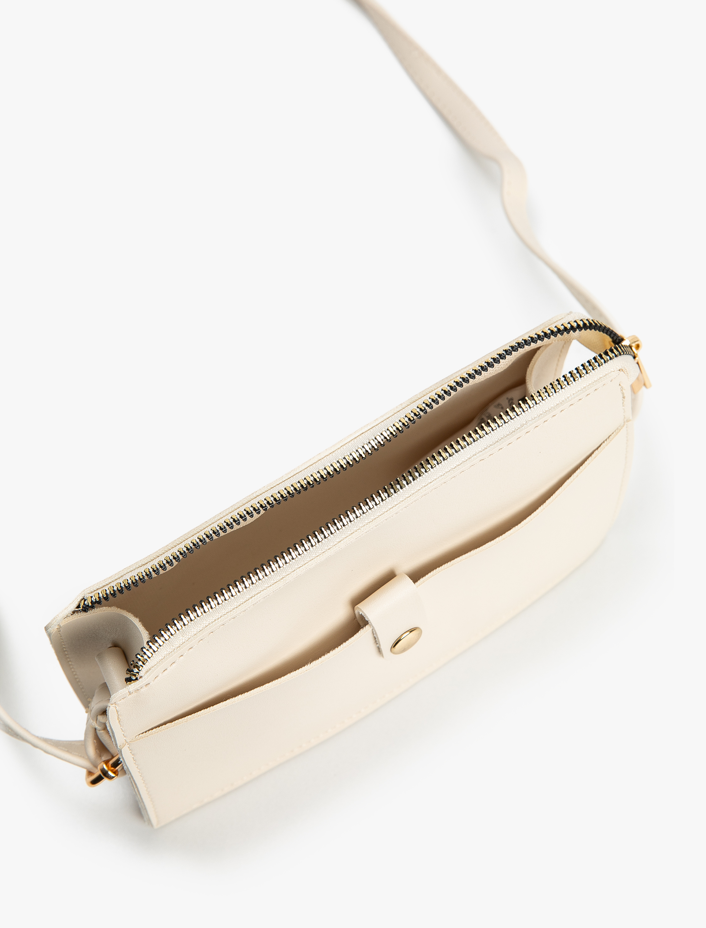  Kadın Çapraz Çanta Suni Deri Fermuarlı Çıtçıtlı