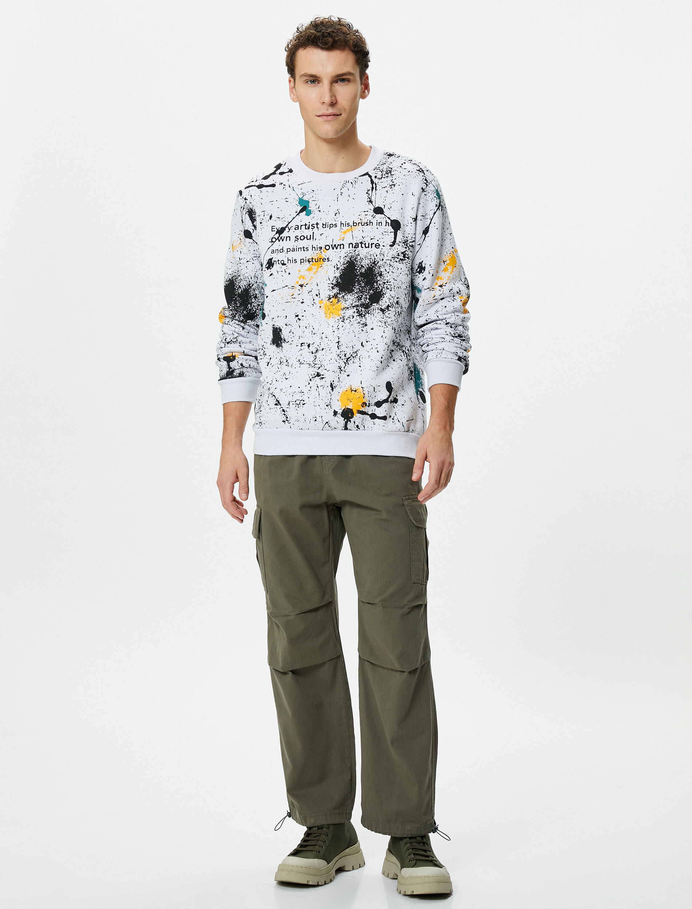   Paraşüt Pantolon Bol Kesim Stoperli Kargo Cep Detaylı