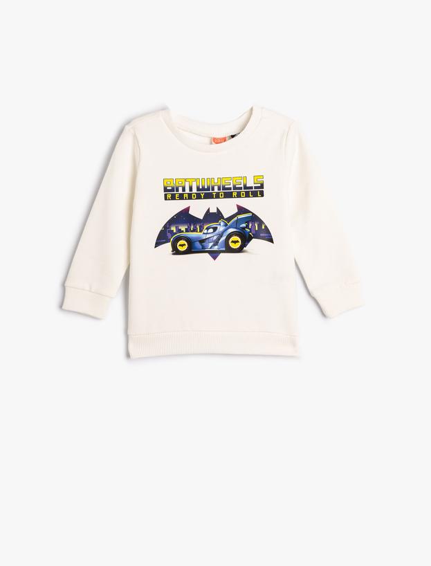 Batman Sweatshirt Lisanslı Uzun Kollu Bisiklet Yaka Pamuklu Şardonlu_0