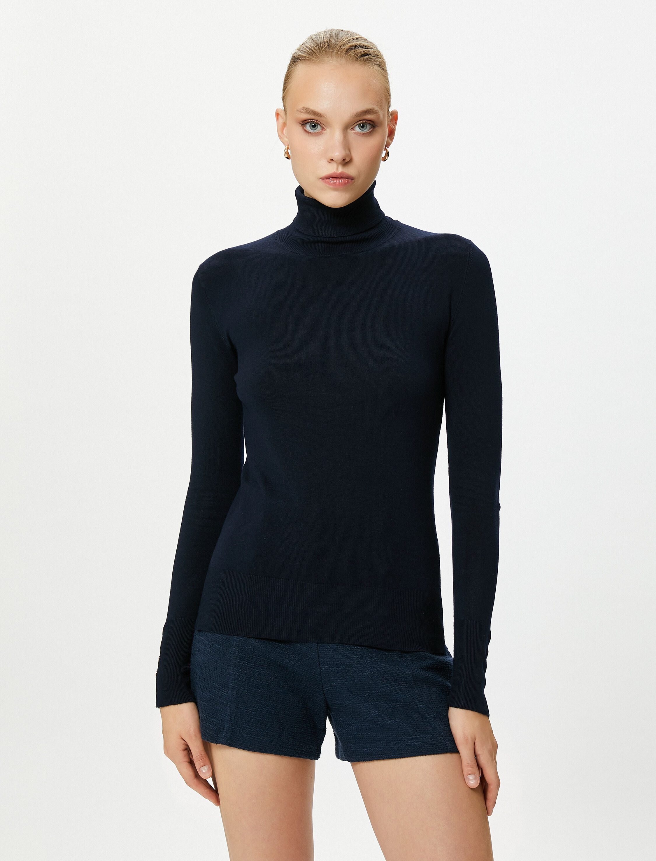   Triko Boğazlı Kazak Uzun Kollu Basic