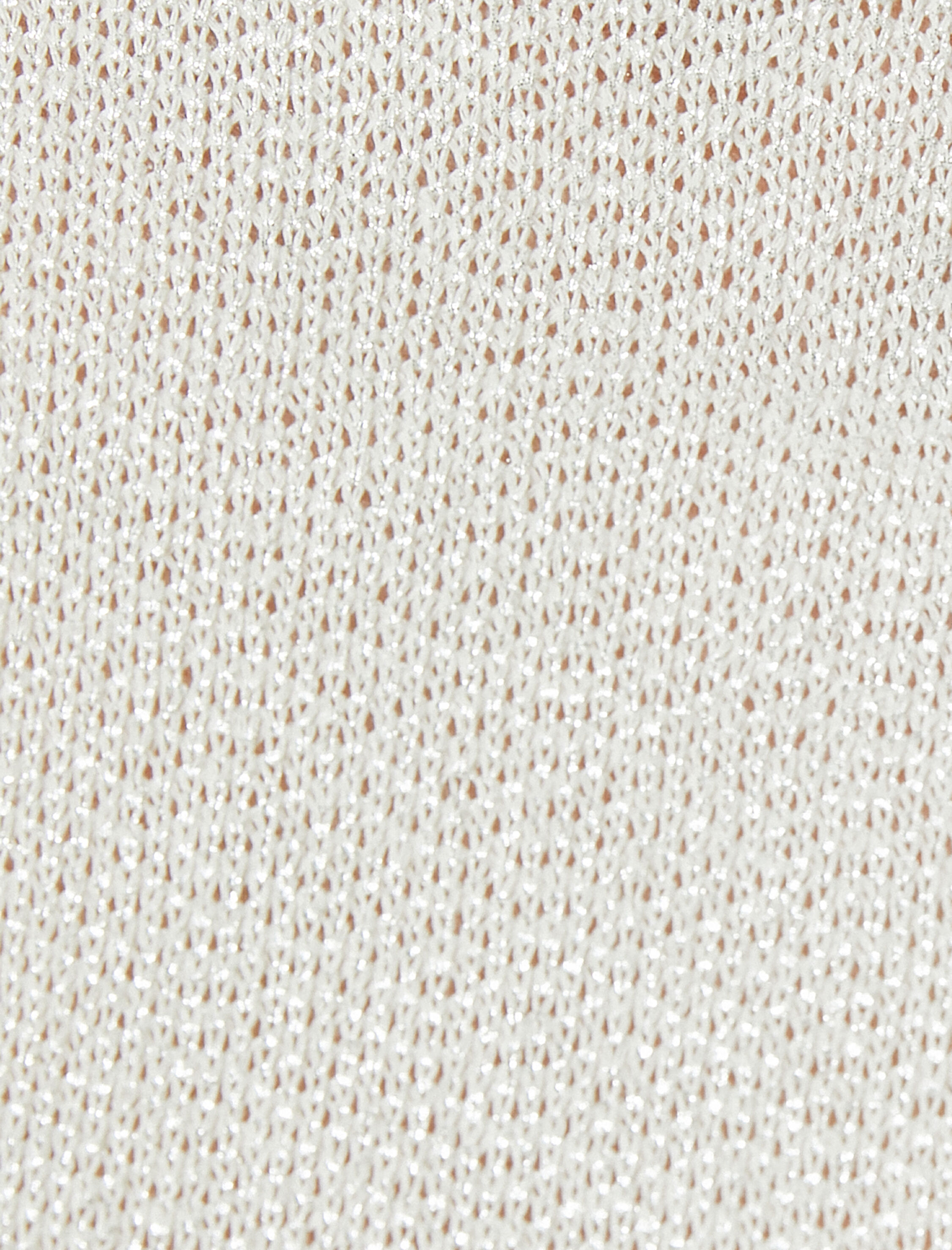   Crop Tişört Örgü Geniş Kollu Rahat Kesim Bisiklet Yaka