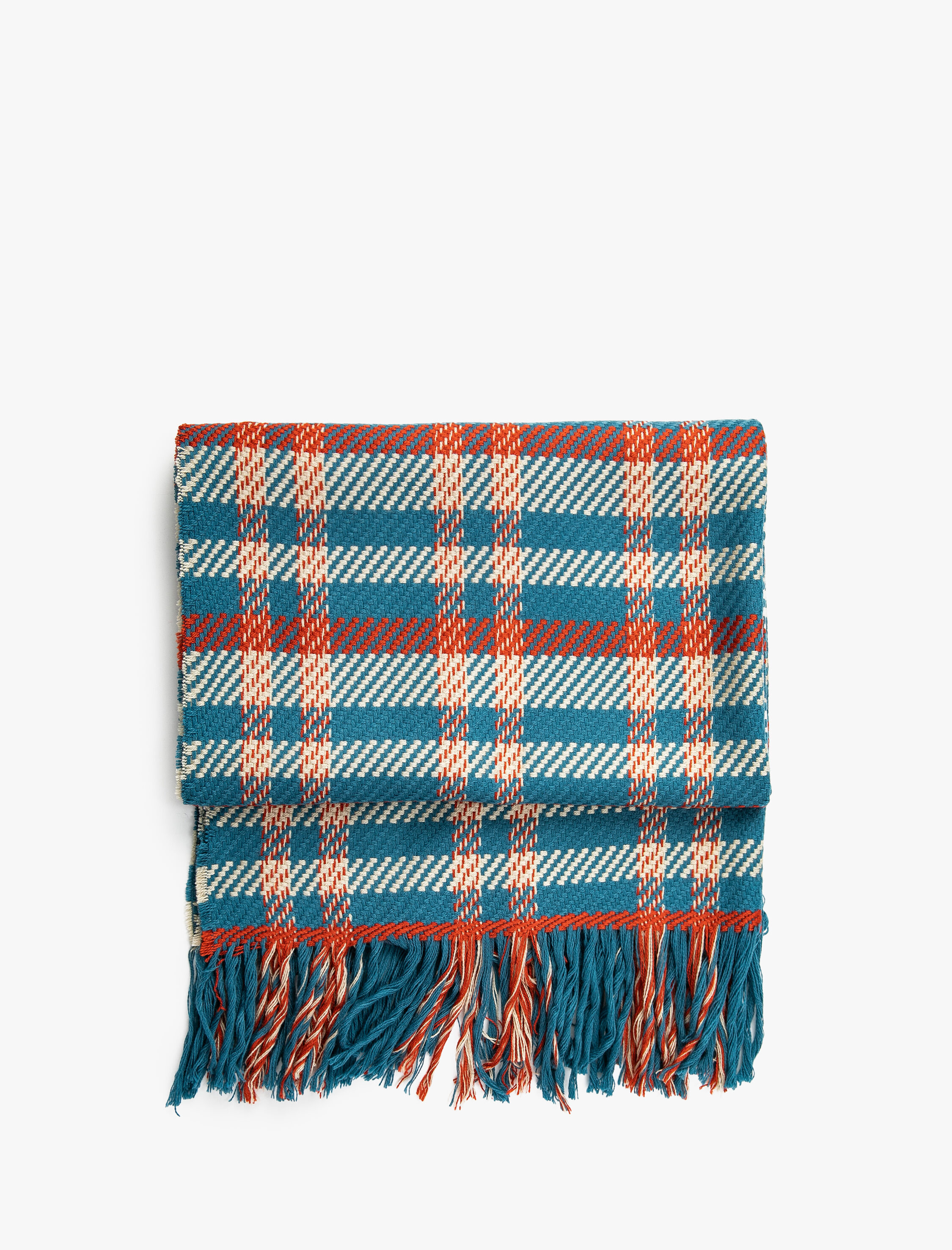  Kadın Triko Şal Ekose Yumuşak Dokulu