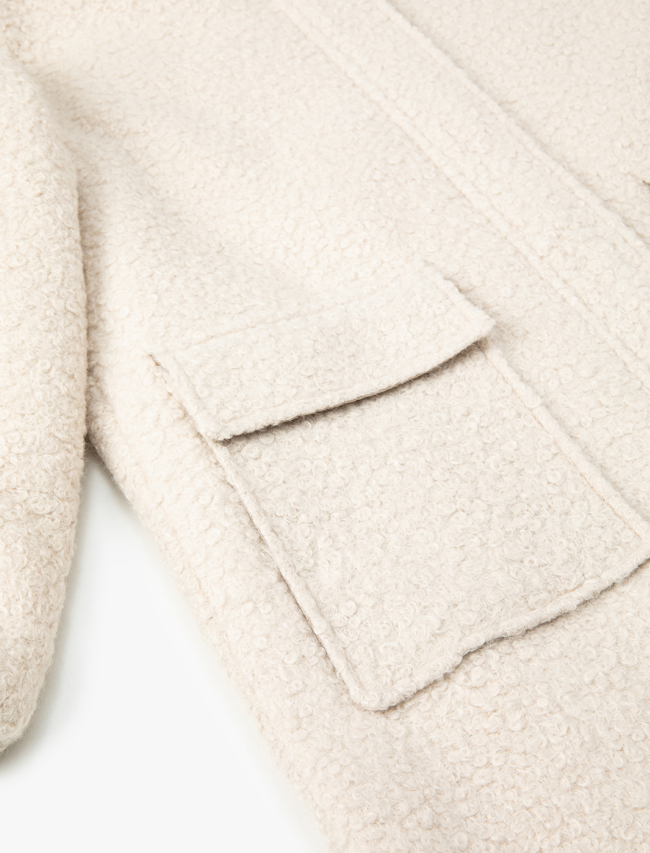   Peluş Uzun Kaban Kapşonlu Fermuarlı Kapitone Rüzgar Kapaklı Cepli