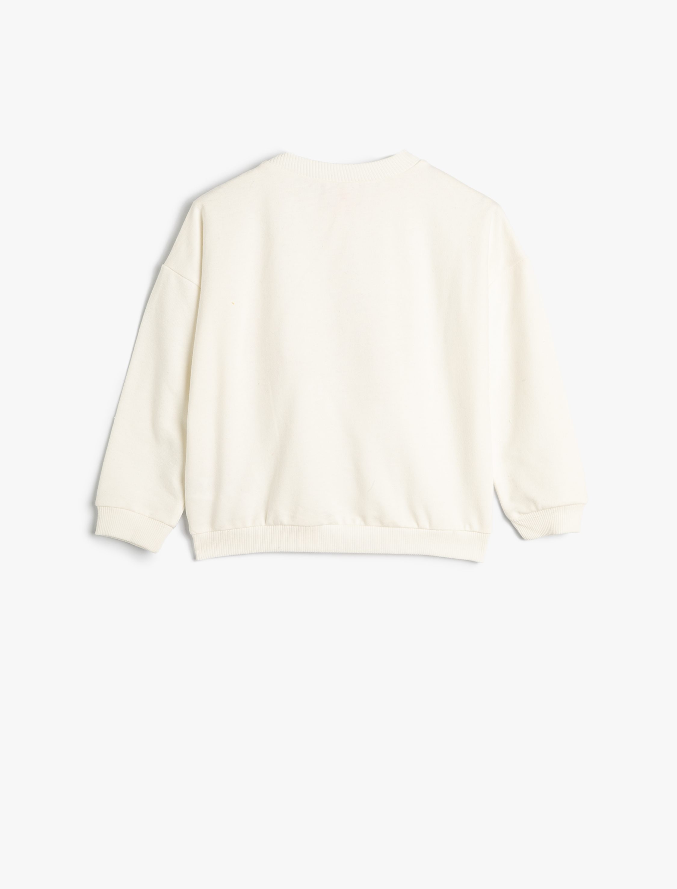  Erkek Bebek Sweatshirt Uzun Kollu Bisiklet Yaka Hayalet Baskı Detaylı Şardonlu