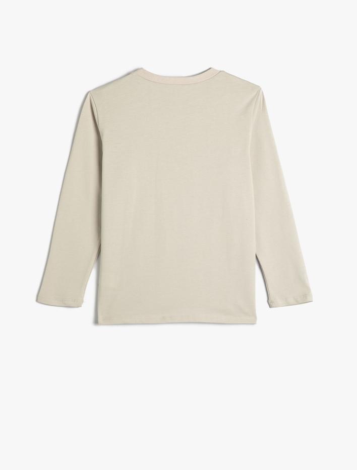 Erkek Çocuk Tişört Uzun Kollu Bisiklet Yaka Şehir Temalı Pamuklu