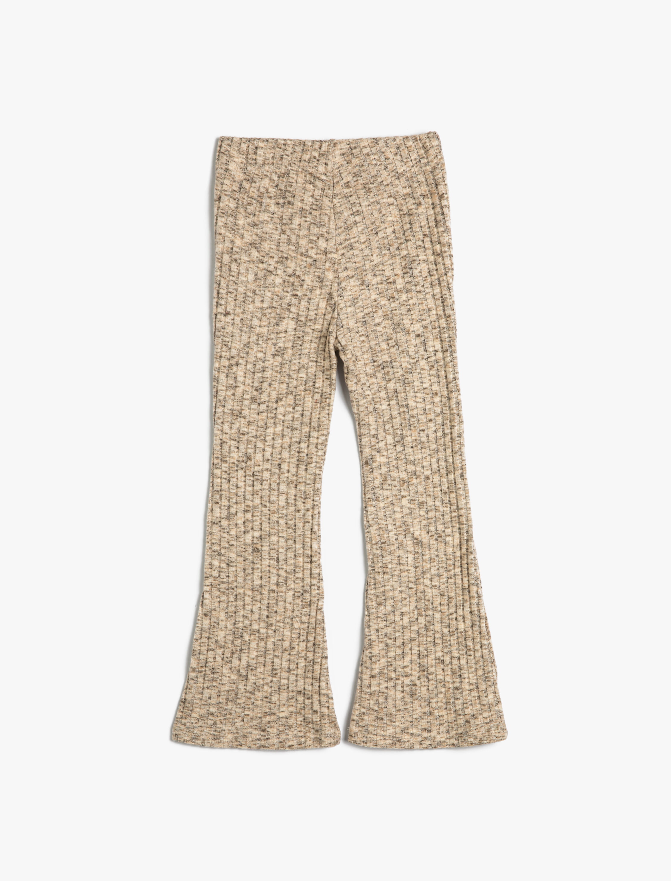  Kız Çocuk İspanyol Paça Eşofman Altı Ribanalı Beli Lastikli