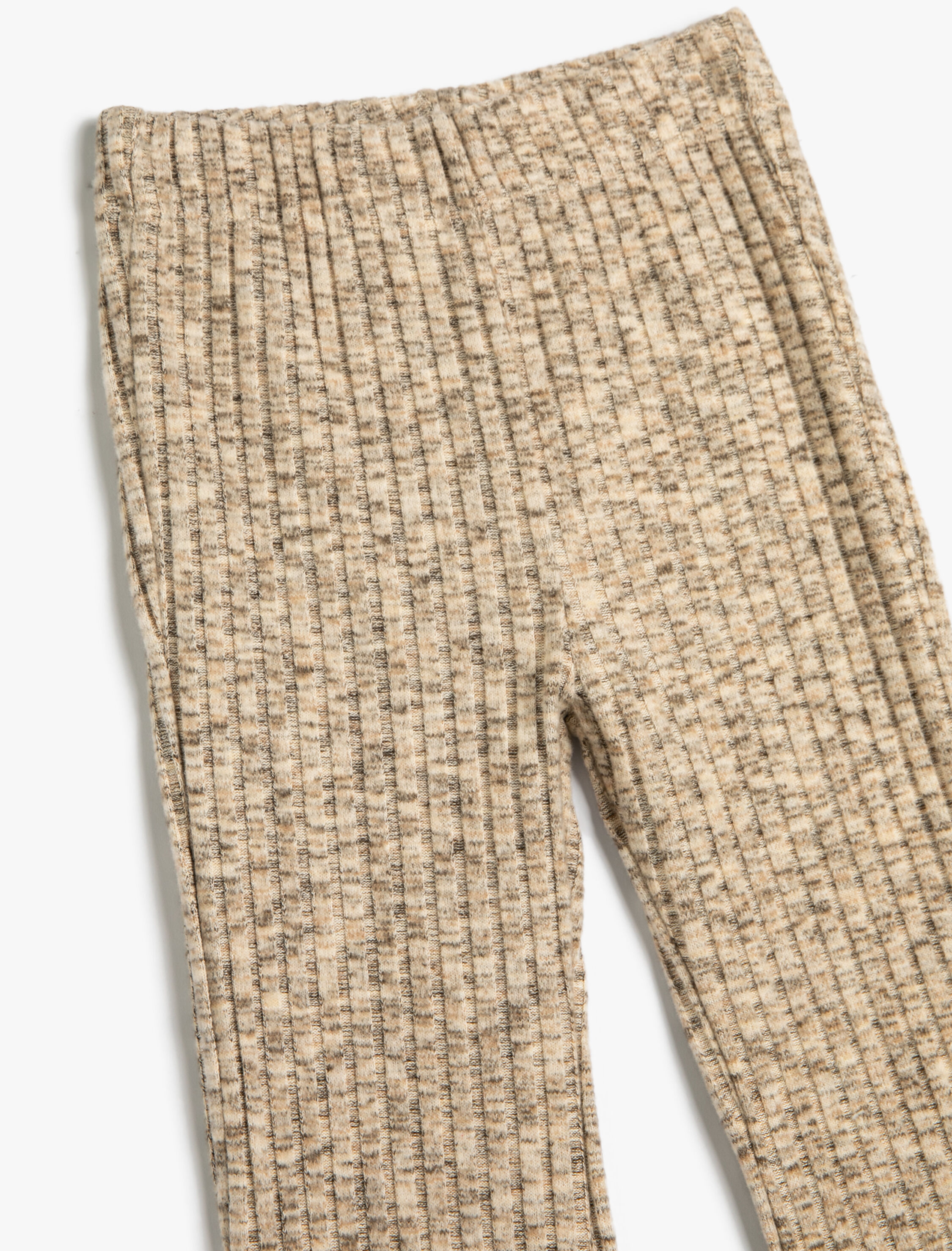  Kız Çocuk İspanyol Paça Eşofman Altı Ribanalı Beli Lastikli